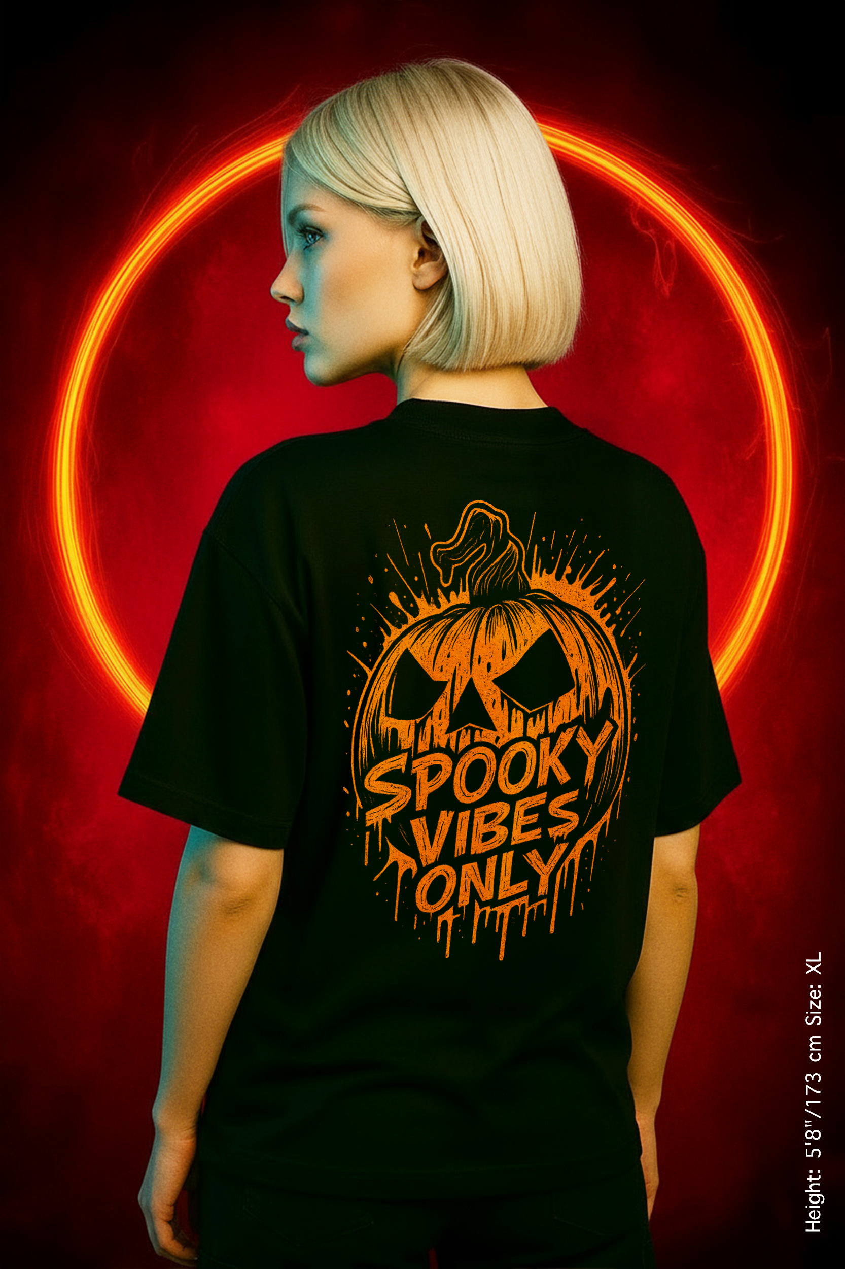 🎃 Spooky Vibes Only Pocket Print Tee - Classic Creep Mode Activated. Unisex Garment-Dyed Halloween T-Shirt, Spooky Vibes Only Tee, Pumpkin Graphic Tee, Fall Festival Shirt, Halloween Party Outfit