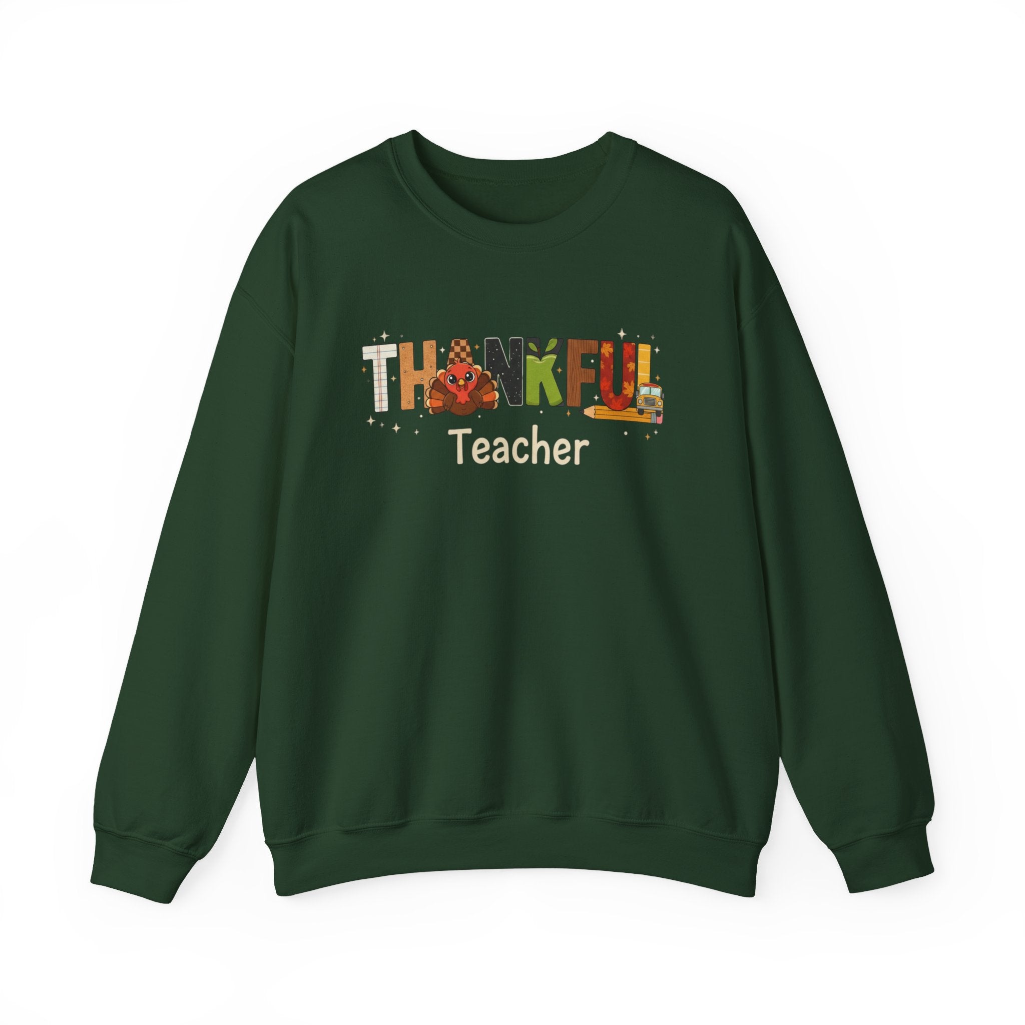 Thankful Teacher Sweatshirt, Turkey Teacher Crewneck, Thanksgiving Teacher Shirt, Kindergarten Teacher Sweatshirt, First Grade Teacher Shirt, Teacher Gift