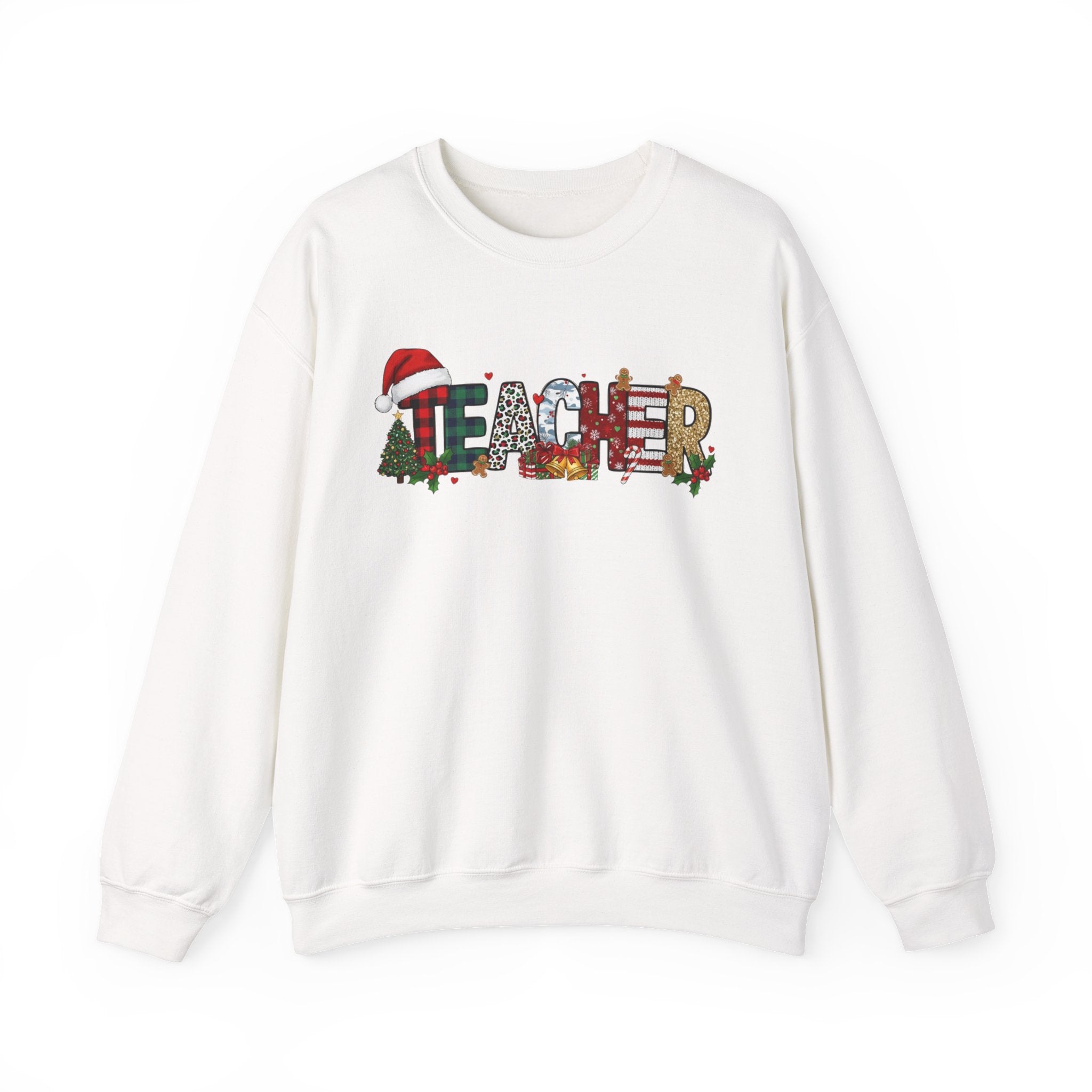 Merry Christmas Teacher Sweatshirt, Christmas Teachers Crewneck, Holly Jolly Teacher Xmas Sweater, Teacher Party Shirt, Gift For Teacher