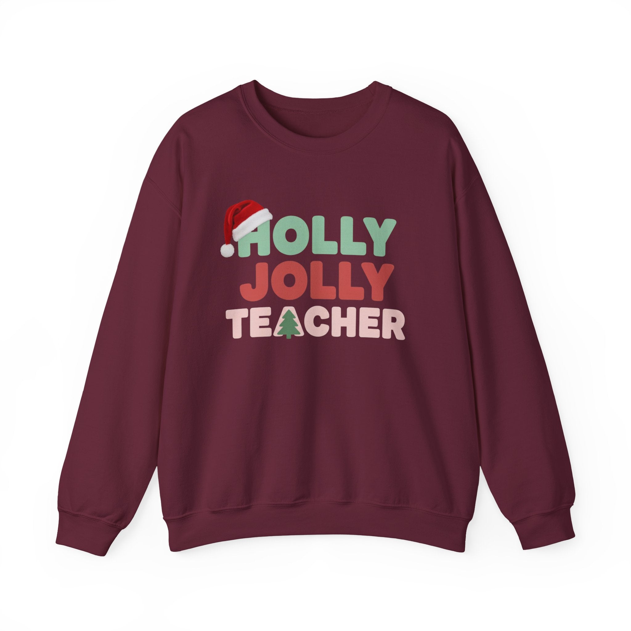 Holly Jolly Teacher Christmas Sweatshirt, Merry Christmas Teachers Crewneck, Holly Jolly Teacher Xmas Sweater, Teacher Party Sweatshirt, Gift for Teacher