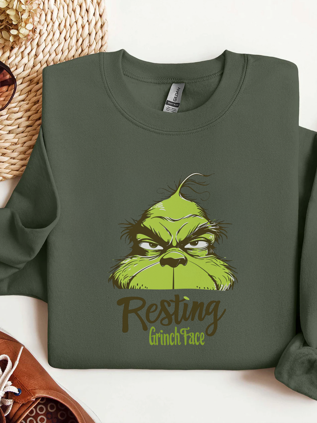 Grinch Face Sweatshirt, Grinch Face Crewneck, Grinchmas Sweater, Christmas Grinch Shirt, Christmas Funny Grinch Sweatshirt, Ew People Shirt