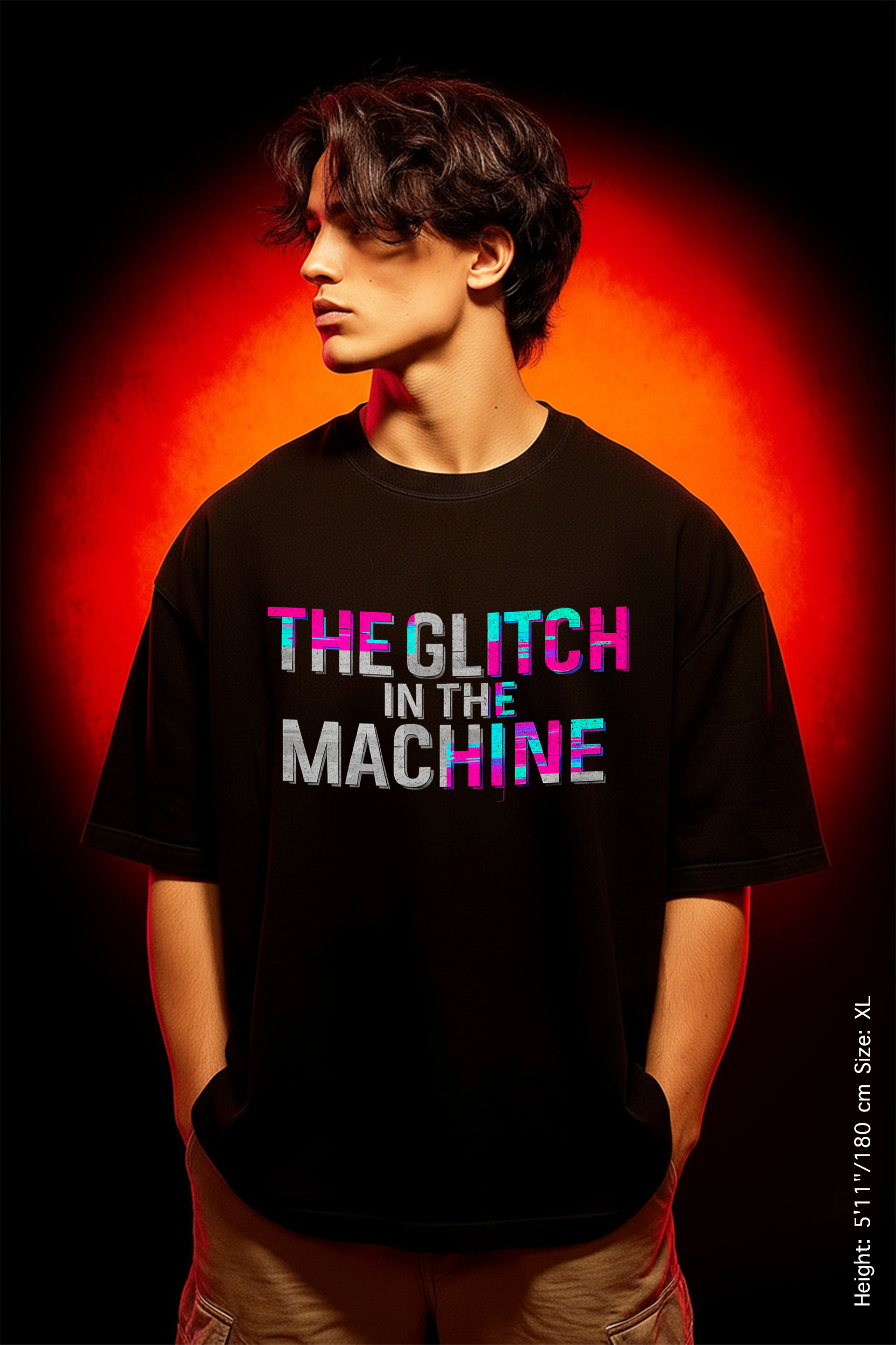 💀 The Glitch in the Machine Tee – You Weren’t Meant to Fit the Code. Glitch Art T-Shirt,  Unisex Graphic Tee, Cyberpunk Style Shirt, Perfect for Music Festivals, Casual Everyday Wear, Unique Gift.