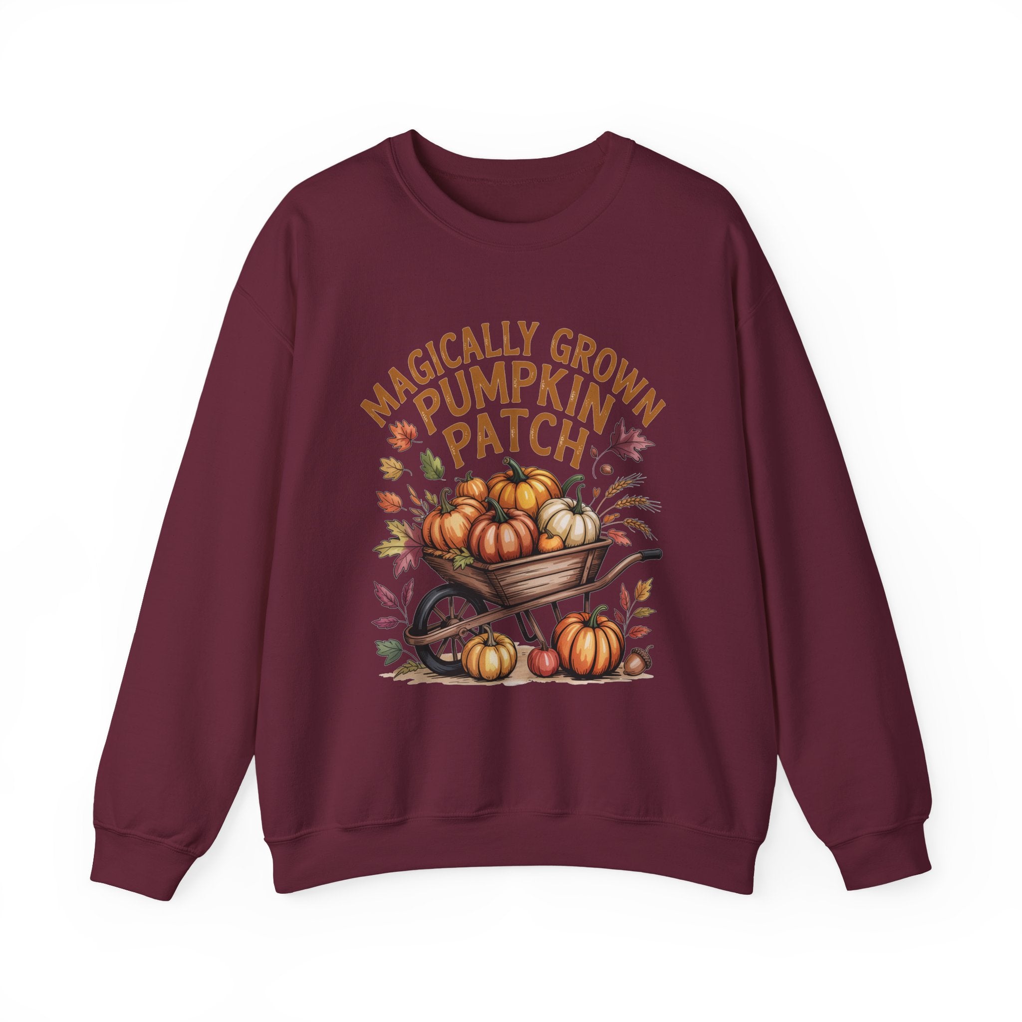 Magically Grown Pumpkin Patch Sweatshirt, Cozy Fall Sweatshirt, Autumn Pumpkin Lover Pullover, Vintage Fall Crewneck, Thanksgiving Shirt, Farmhouse Aesthetic