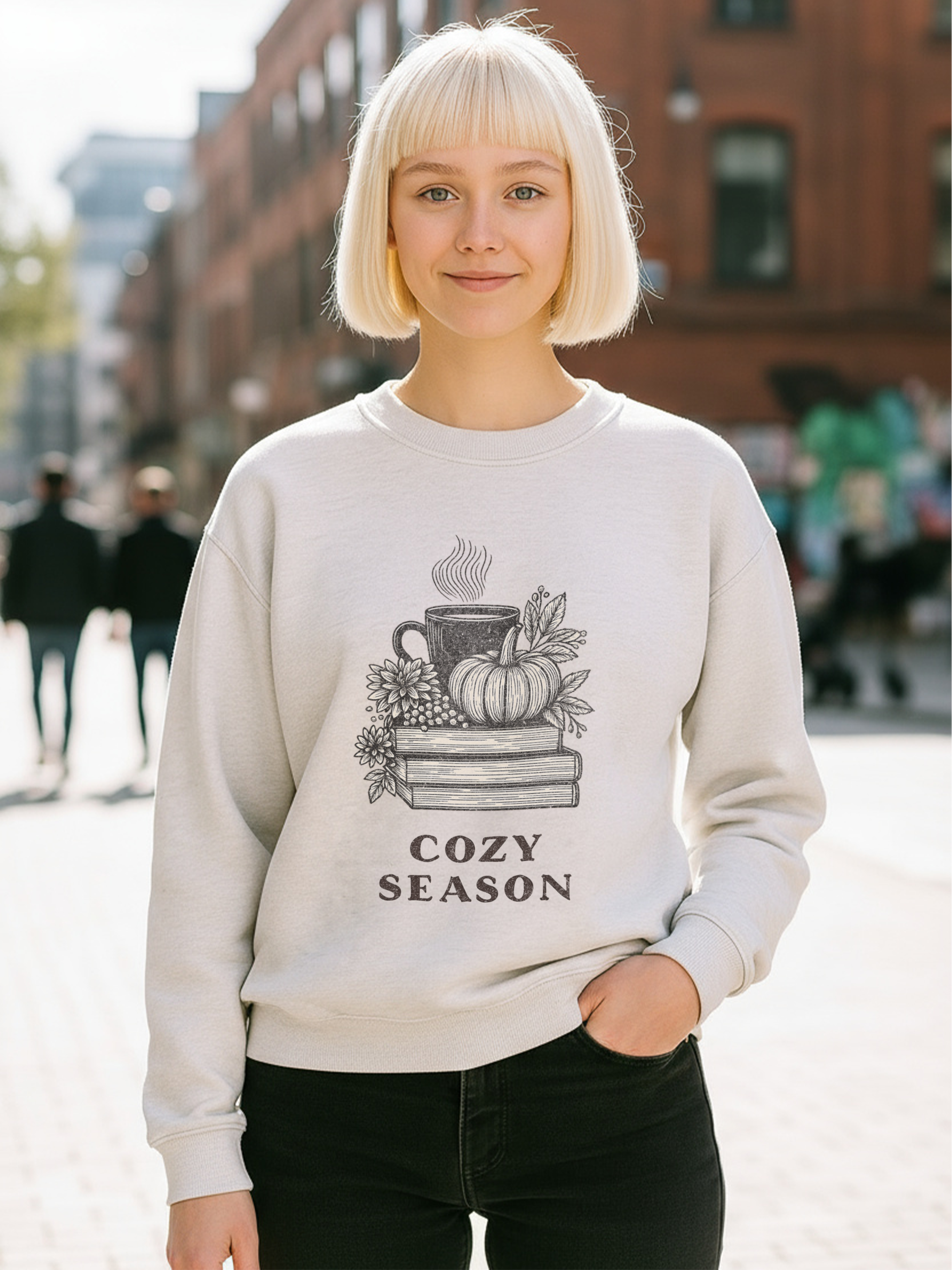 Cozy Season Sweatshirt, Vintage Reading Sweatshirt, Booklover Gift, Reader Gift, Librarian Sweatshirt, Bookworm Pullover, Bookish Crewneck