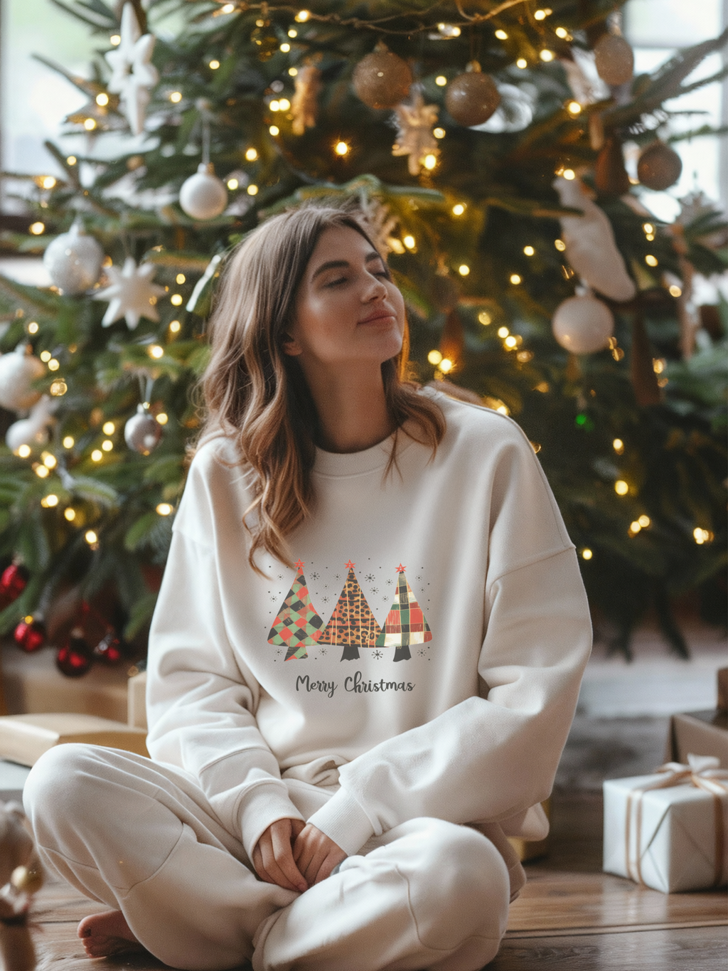 Merry Christmas Crewneck, Christmas Tree Sweatshirt, Christmas Tree Sweater, Christmas Tree Sweatshirt for Women, Christmas Pine Tree Shirt, Christian Christmas Shirt