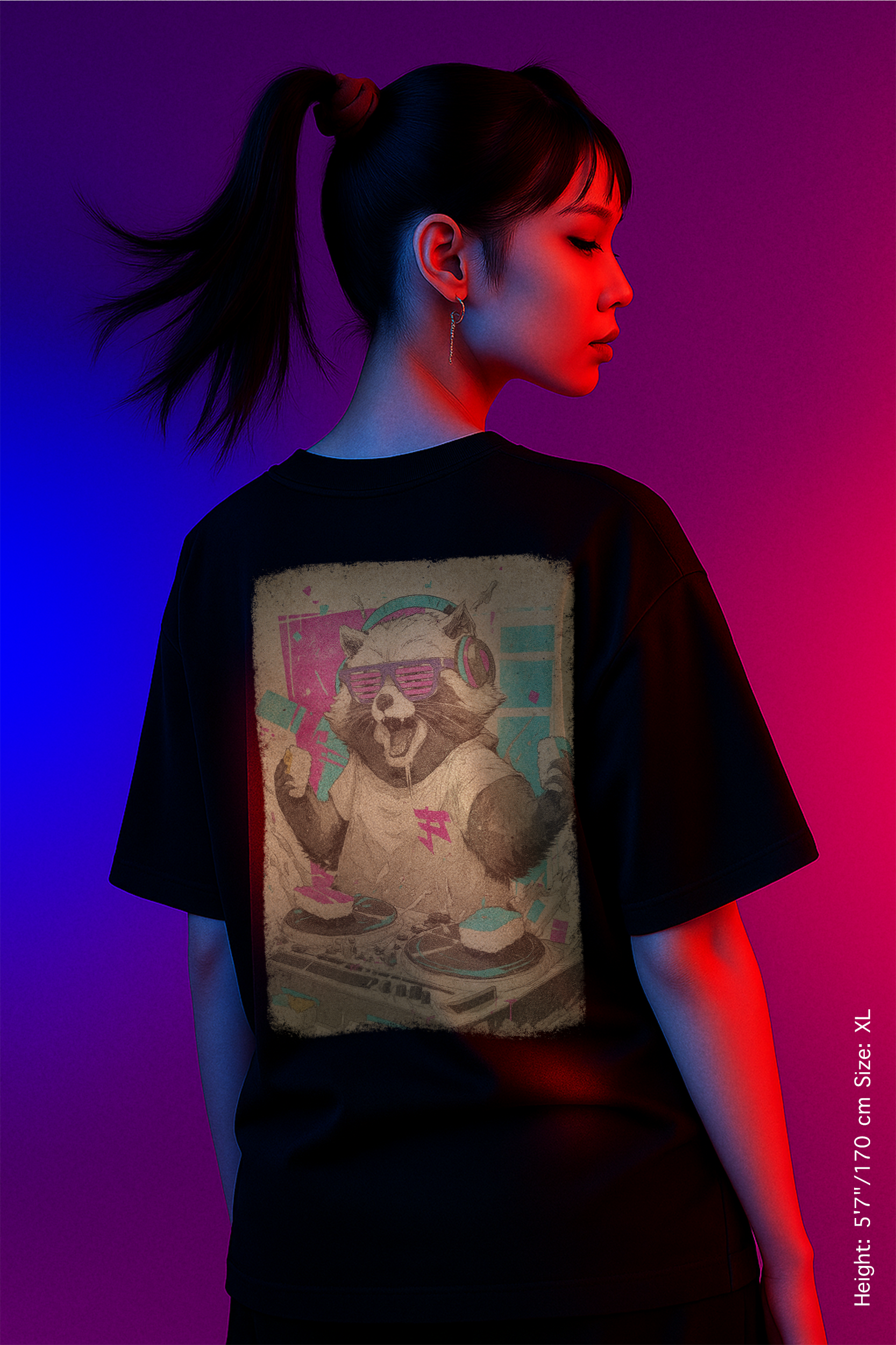 DJ Raccoon Graphic T-Shirt, Unisex Concert Tee, Music Lover Gift, Party Outfit, Fun Festival Shirt