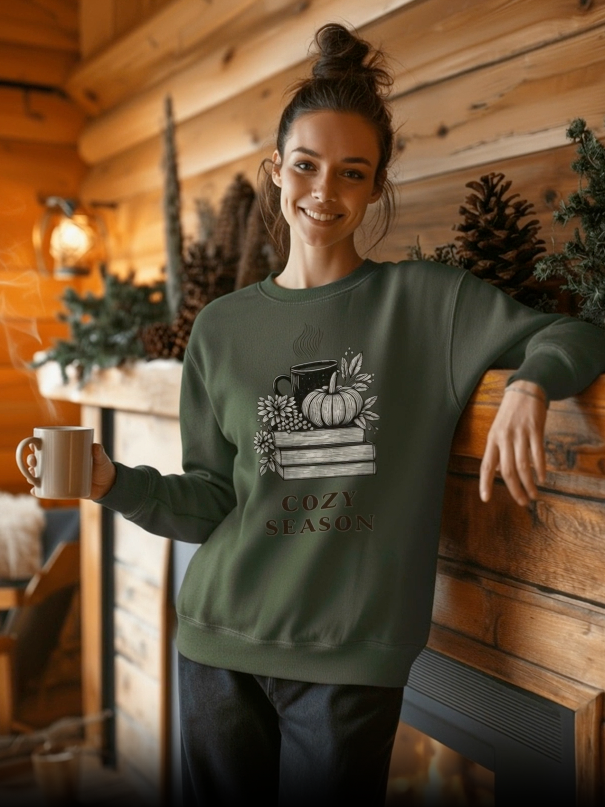 Cozy Season Sweatshirt, Vintage Reading Sweatshirt, Booklover Gift, Reader Gift, Librarian Sweatshirt, Bookworm Pullover, Bookish Crewneck