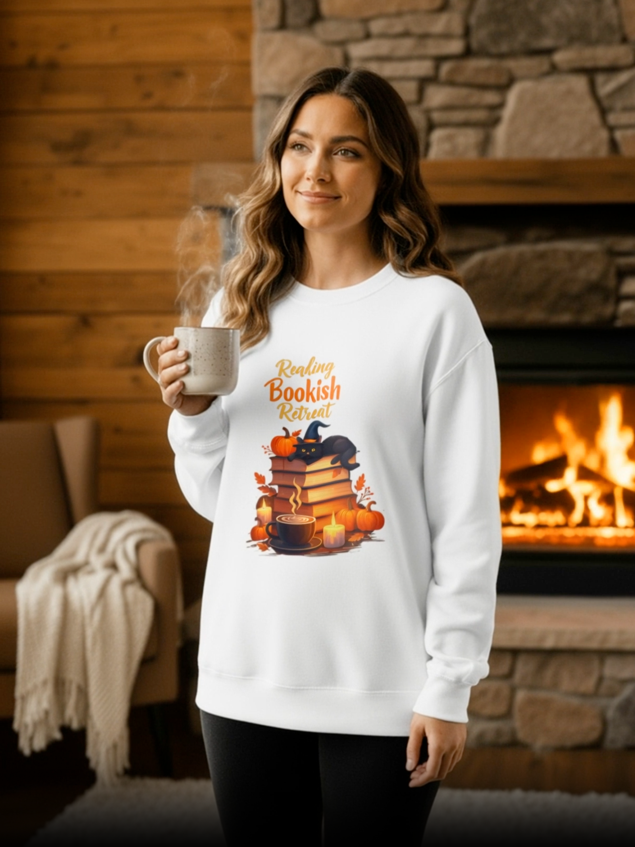 Reading Bookish Retreat Sweatshirt, Vintage Reading Sweatshirt, Booklover Gift, Reader Gift, Librarian Sweatshirt, Bookworm Pullover, Bookish Crewneck