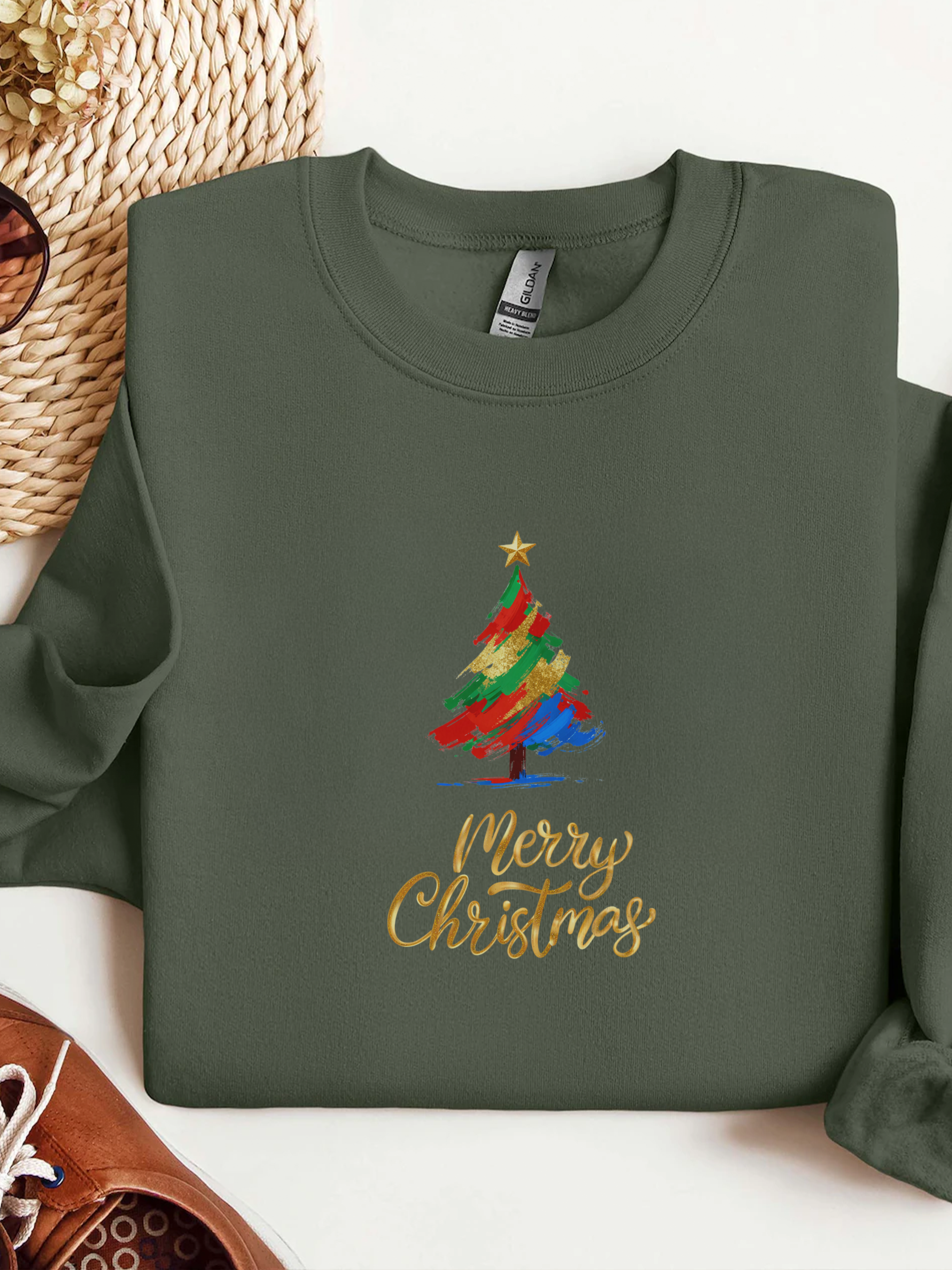 Christmas Tree Sweatshirt, Merry Christmas Crewneck, Christmas Tree Sweater, Christmas Tree Sweatshirt for Women, Christmas Pine Tree Shirt, Christian Christmas Shirt