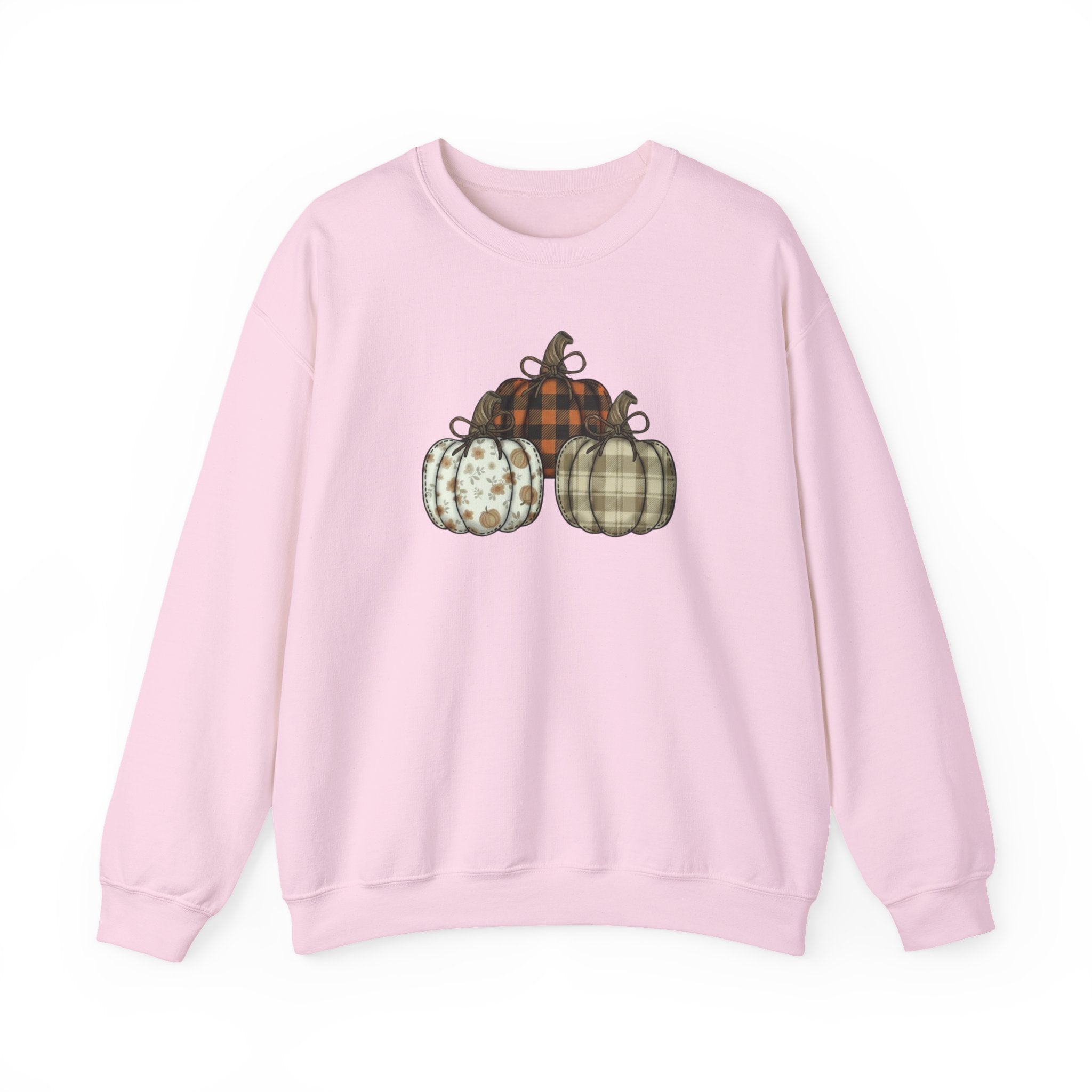 Three Pumpkin Sweatshirt, Boho Pumpkin Fall Crewneck, Patchwork Pumpkin Sweater, Cute Autumn Sweatshirt, Fall Harvest Shirt, Pumpkin Patch Woman Tee
