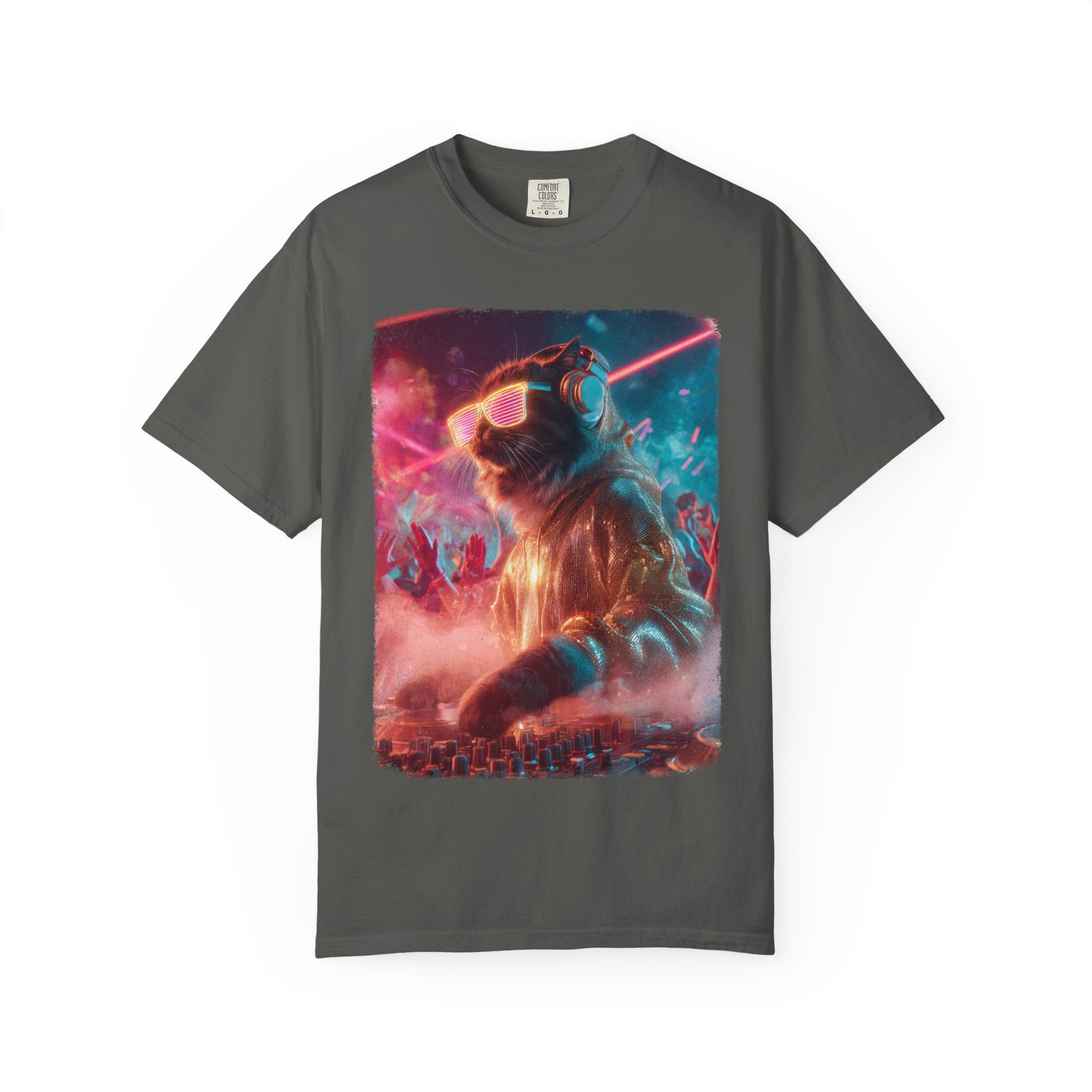 Neon Cat Rave Tee – Premium Club-Ready Energy, Unique Gift for Cat Lovers, Funny Cat Tee, Casual Wear, Perfect for Birthdays, Holidays, or Everyday