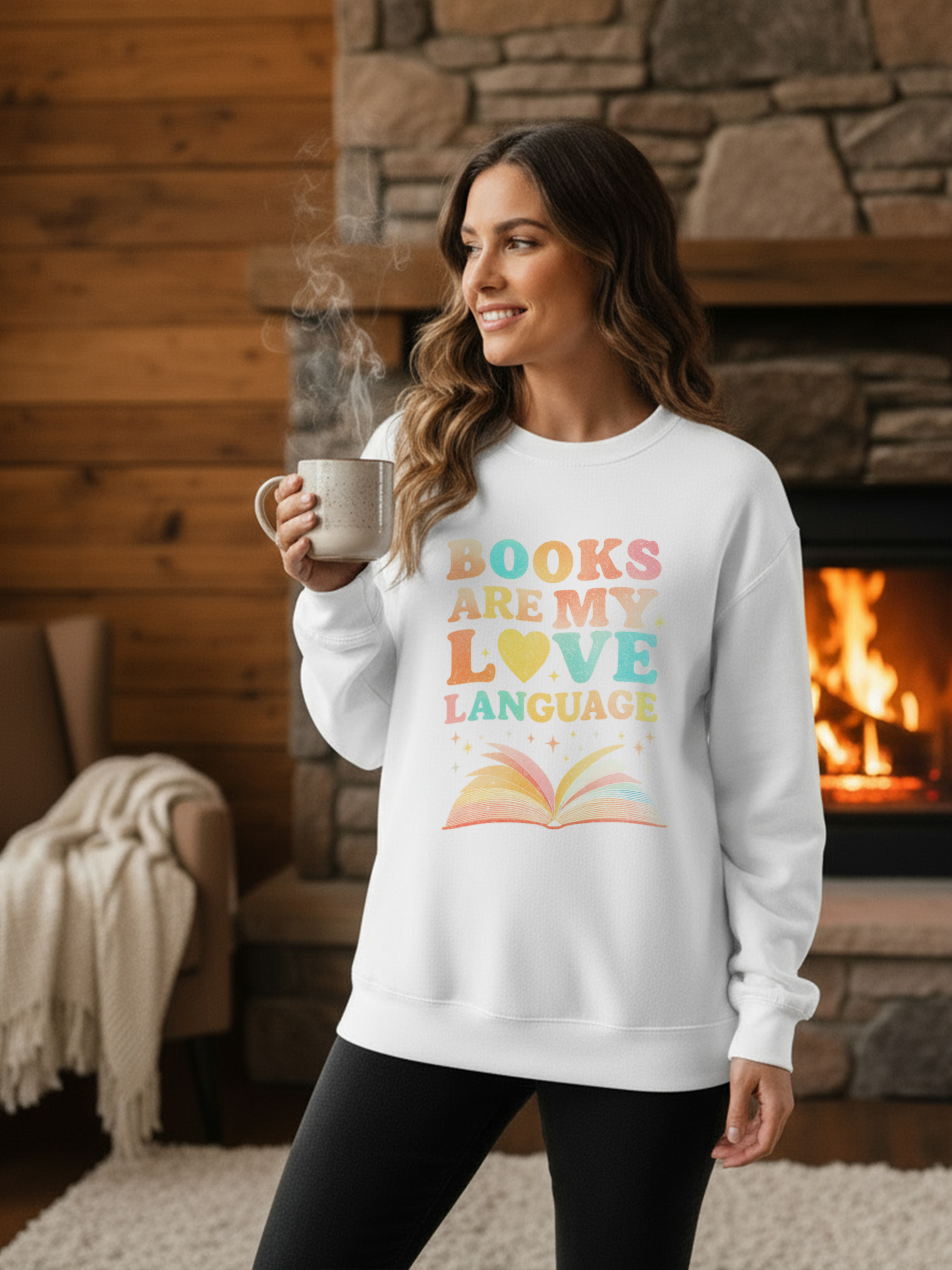Books Are My Love Language Sweatshirt, Vintage Reading Sweatshirt, Booklover Gift, Reader Gift, Librarian Sweatshirt, Bookworm Pullover, Bookish Crewneck