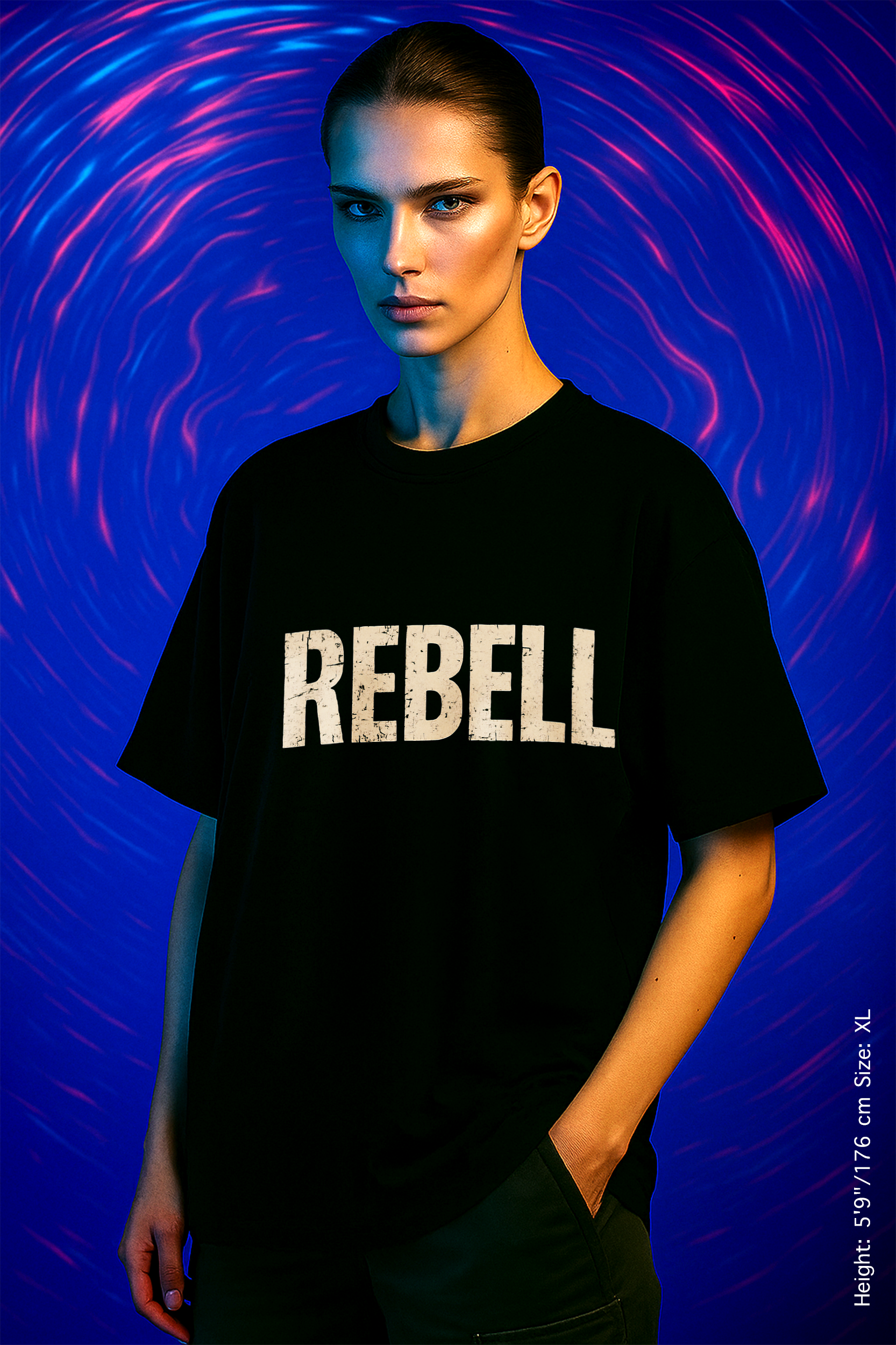 REBELL Tee – Speak Loud by Saying Less. Unisex Garment-Dyed T-shirt with 'REBELL' Design - Casual Wear, Everyday Style, Gift for Friends, Birthday T-shirt