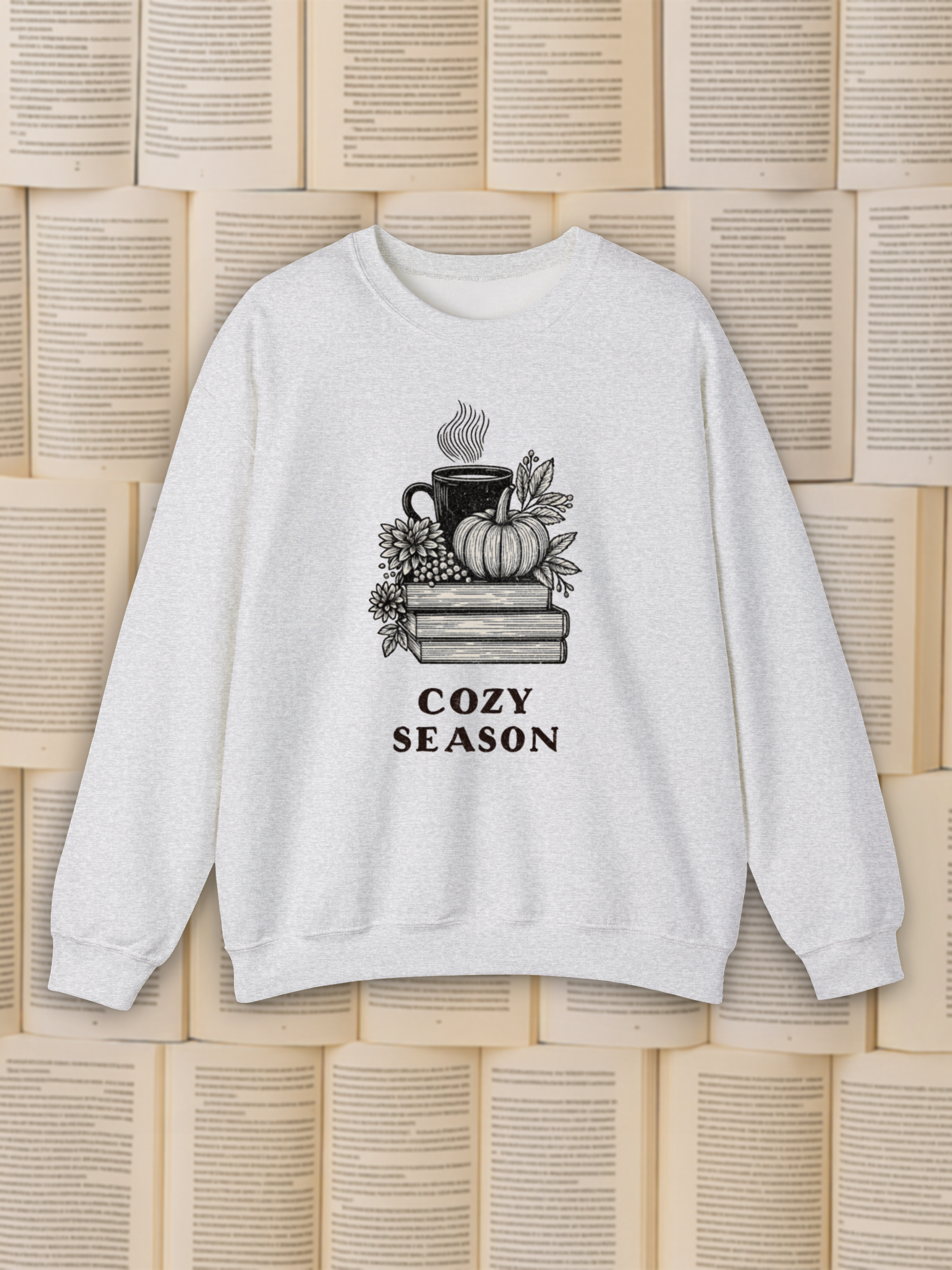 Cozy Season Sweatshirt, Vintage Reading Sweatshirt, Booklover Gift, Reader Gift, Librarian Sweatshirt, Bookworm Pullover, Bookish Crewneck