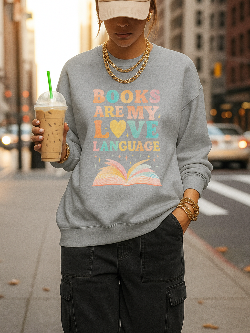 Books Are My Love Language Sweatshirt, Vintage Reading Sweatshirt, Booklover Gift, Reader Gift, Librarian Sweatshirt, Bookworm Pullover, Bookish Crewneck