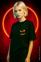 🎃 Spooky Vibes Only Pocket Print Tee - Classic Creep Mode Activated. Unisex Garment-Dyed Halloween T-Shirt, Spooky Vibes Only Tee, Pumpkin Graphic Tee, Fall Festival Shirt, Halloween Party Outfit