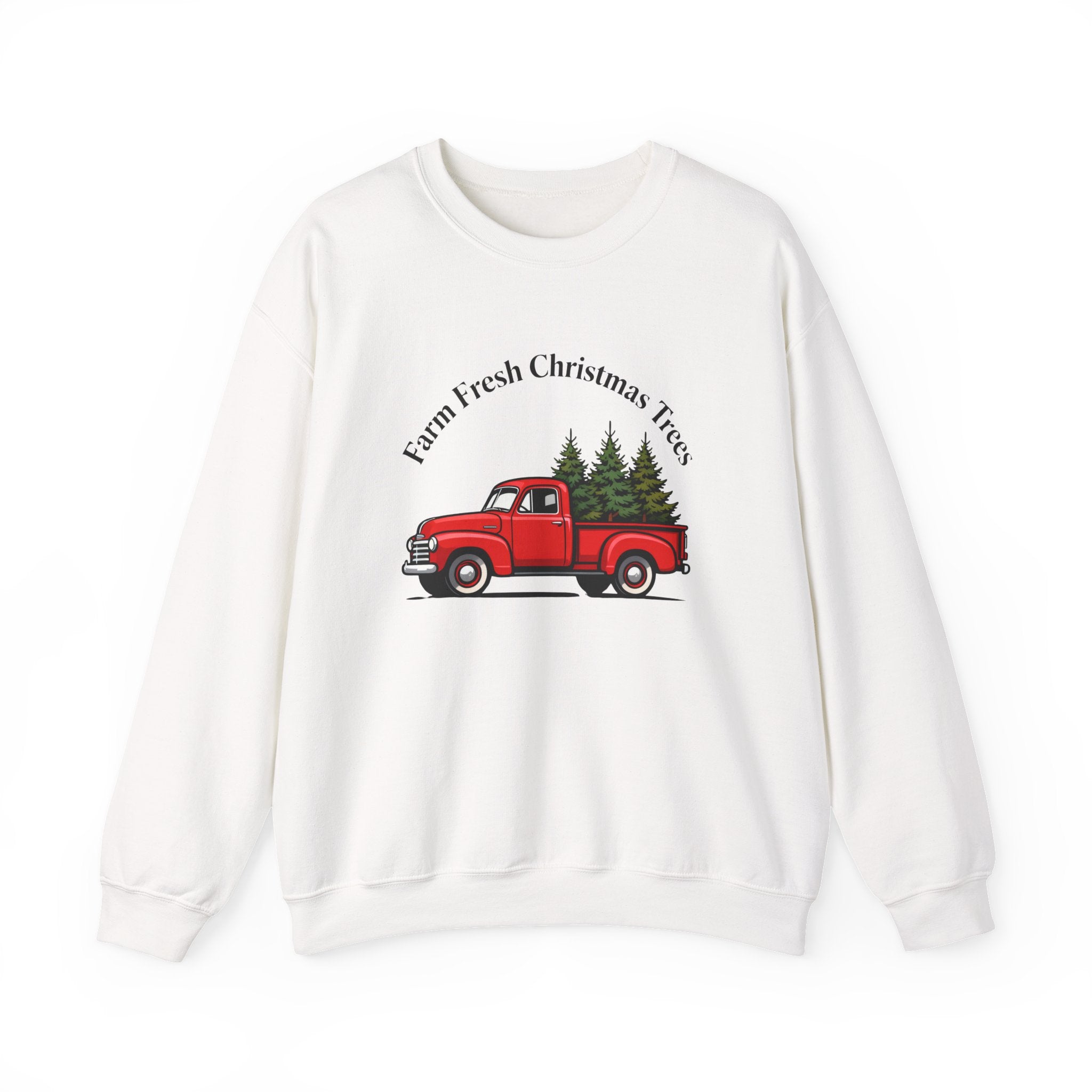 Farm Fresh Christmas Tree Sweatshirt, Christmas Crewneck for Women, Christmas Tree Shirt, Woman's Holiday Sweatshirt, Women's Xmas Tee