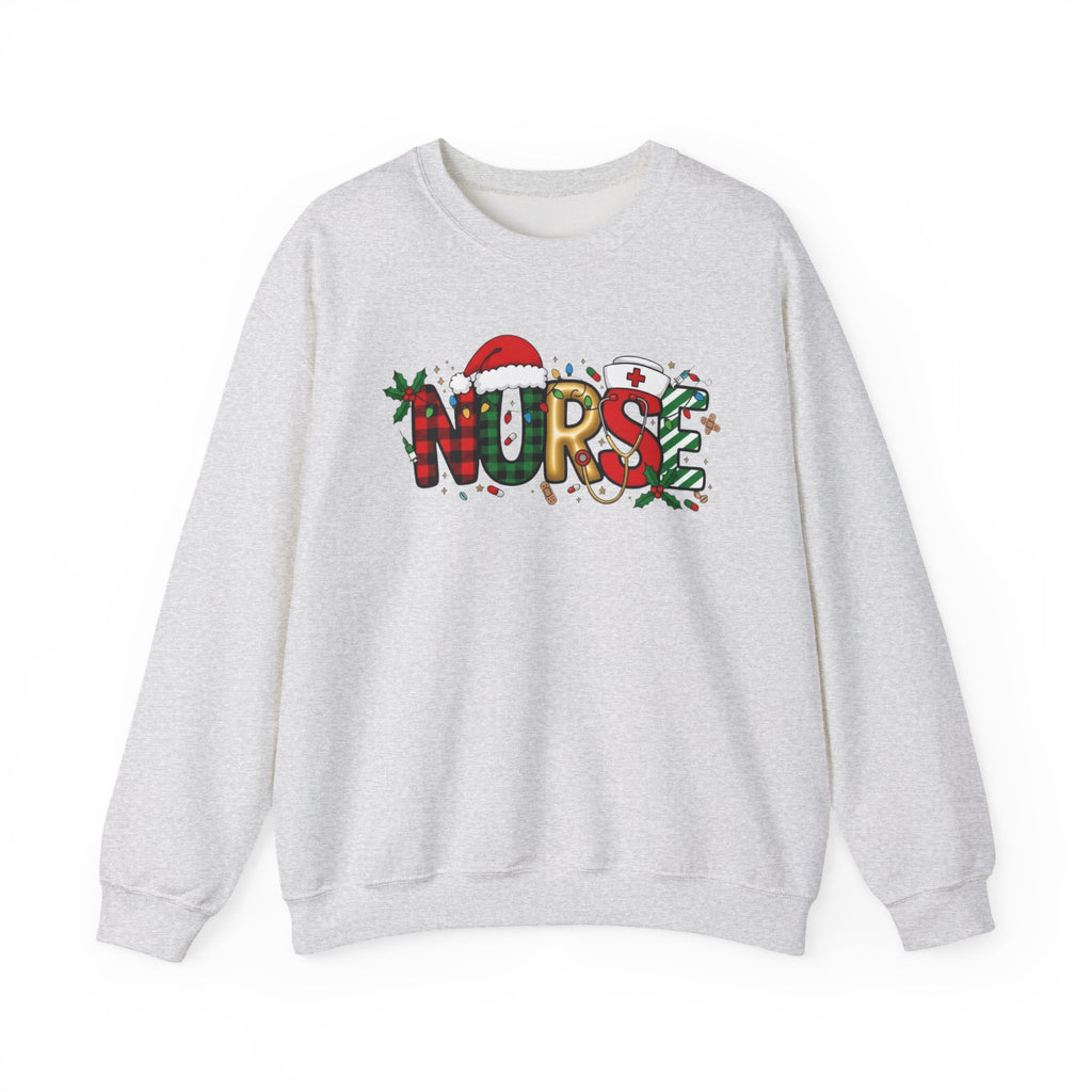Christmas Nurse Sweatshirt, Merry Christmas Nurse Crewneck, Festive Nurse Sweater, Nurse Festive Hoodie, Gift for Nurse