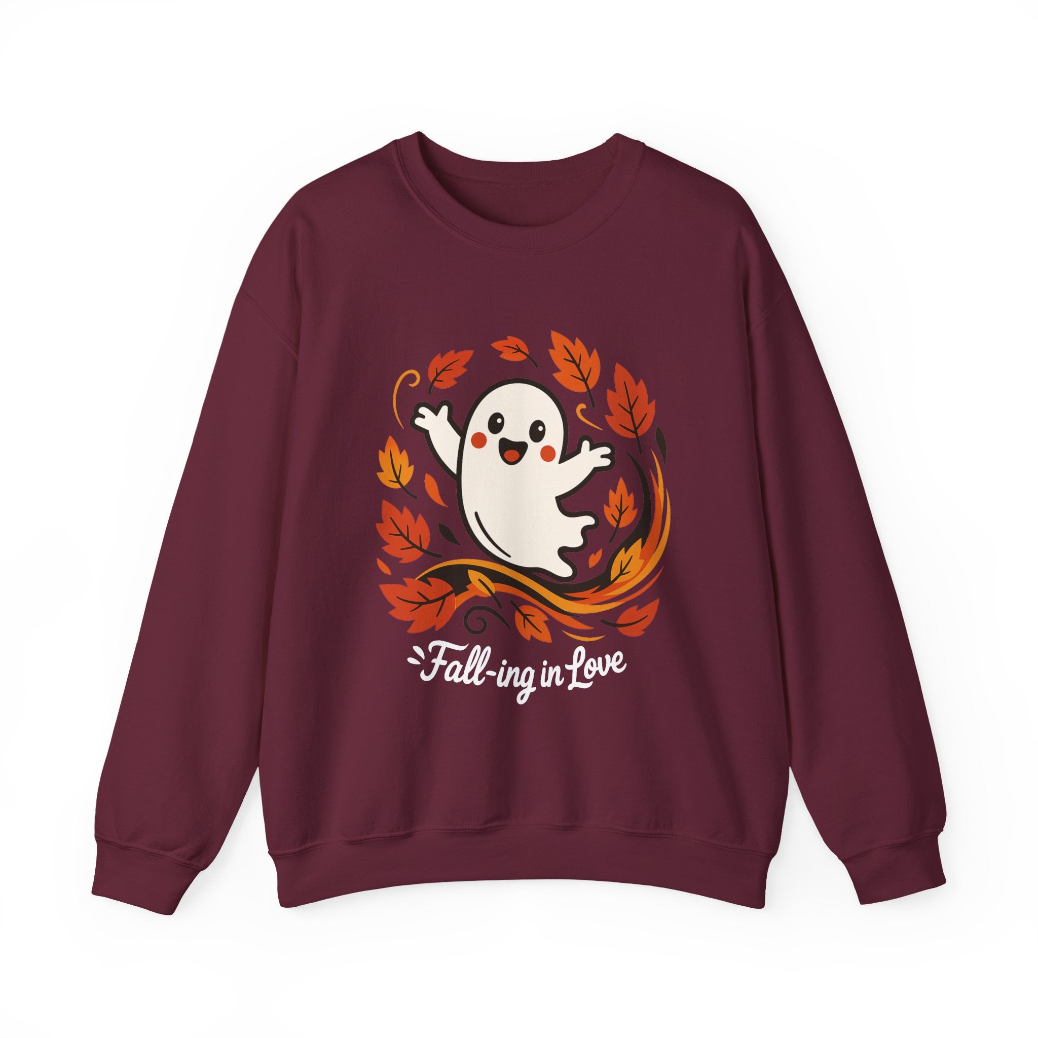 Ghost Fall Sweatshirt, Cute Halloween Crewneck, Cozy Fall Pullover, Autumn Aesthetic Crewneck, Spooky Season Gift, Fall Lovers Sweatshirt