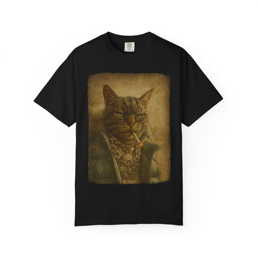 The Kingpin Tee – Vintage Heat with Feline Swagger