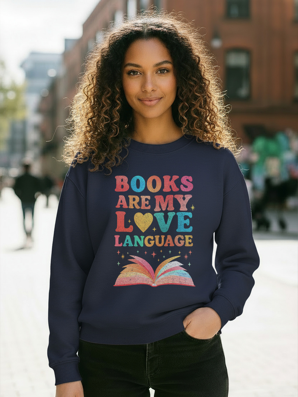 Books Are My Love Language Sweatshirt, Vintage Reading Sweatshirt, Booklover Gift, Reader Gift, Librarian Sweatshirt, Bookworm Pullover, Bookish Crewneck