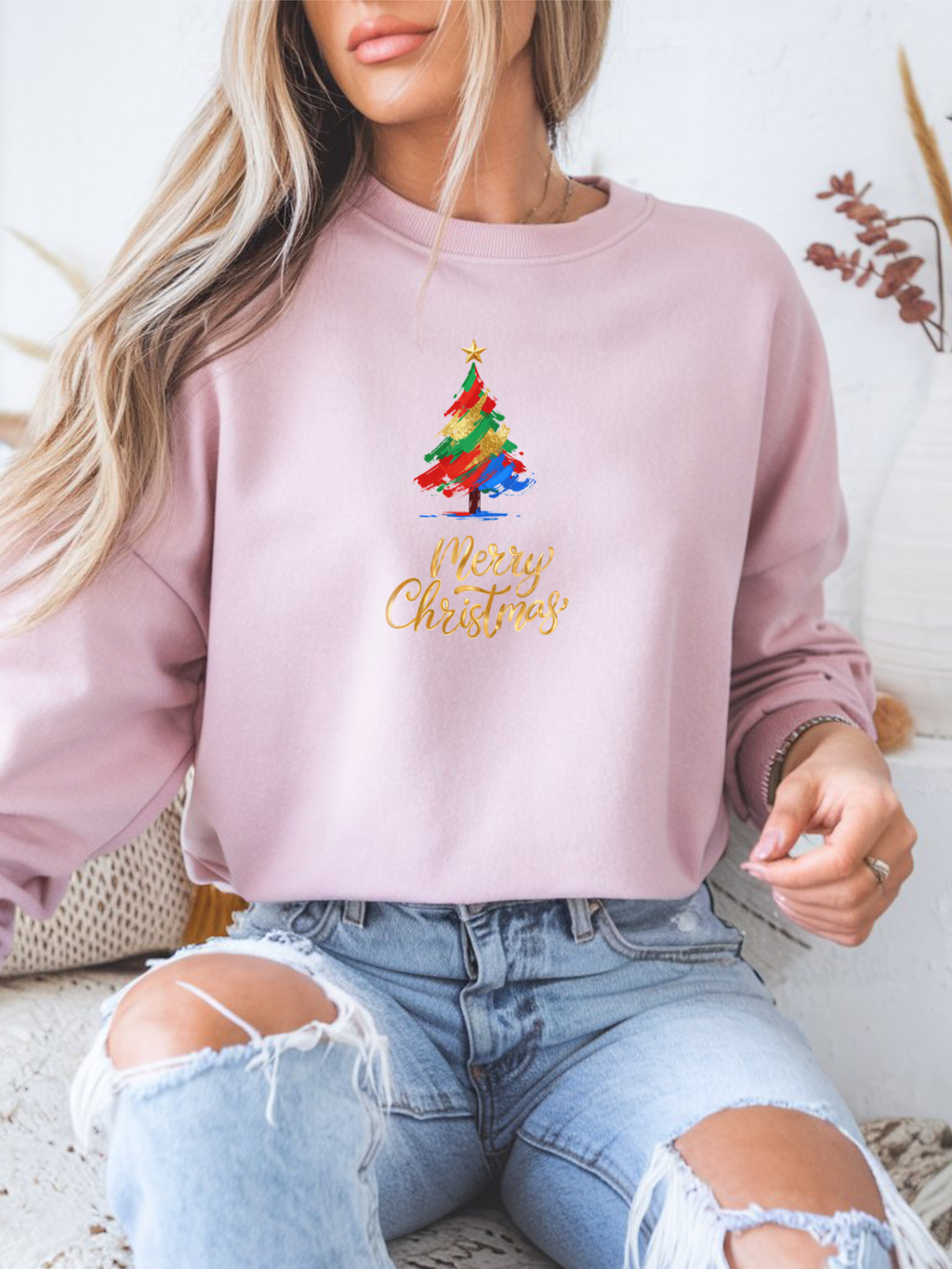 Christmas Tree Sweatshirt, Merry Christmas Crewneck, Christmas Tree Sweater, Christmas Tree Sweatshirt for Women, Christmas Pine Tree Shirt, Christian Christmas Shirt