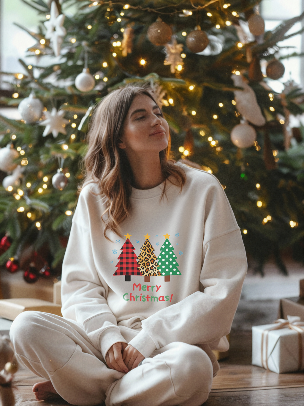 Christmas Tree Sweatshirt, Merry Christmas Crewneck, Christmas Tree Sweater, Christmas Tree Sweatshirt for Women, Christmas Pine Tree Shirt, Christian Christmas Shirt