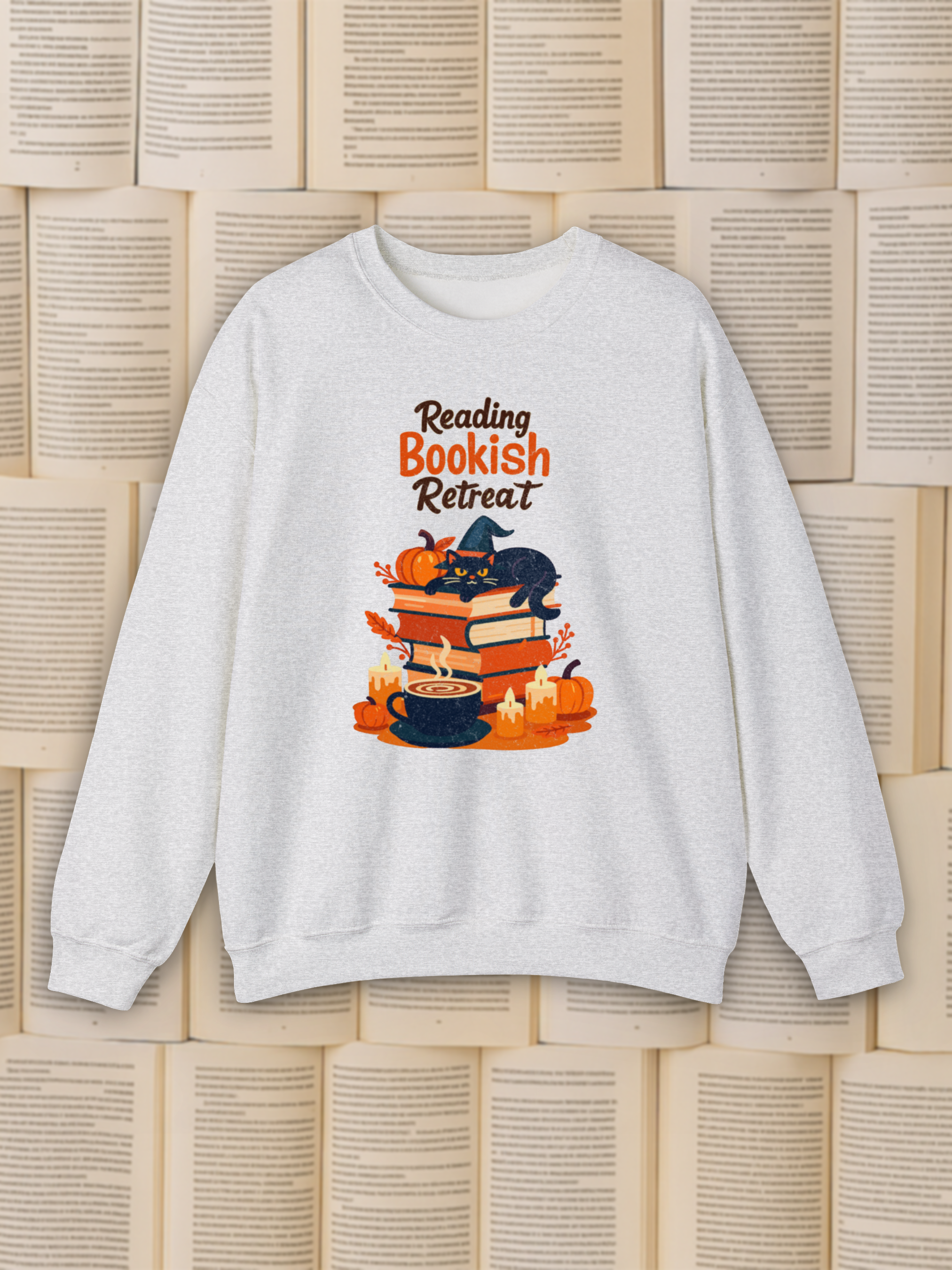 Reading Bookish Retreat Vintage Sweatshirt, Vintage Reading Sweatshirt, Booklover Gift, Reader Gift, Librarian Sweatshirt, Bookworm Pullover, Bookish Crewneck