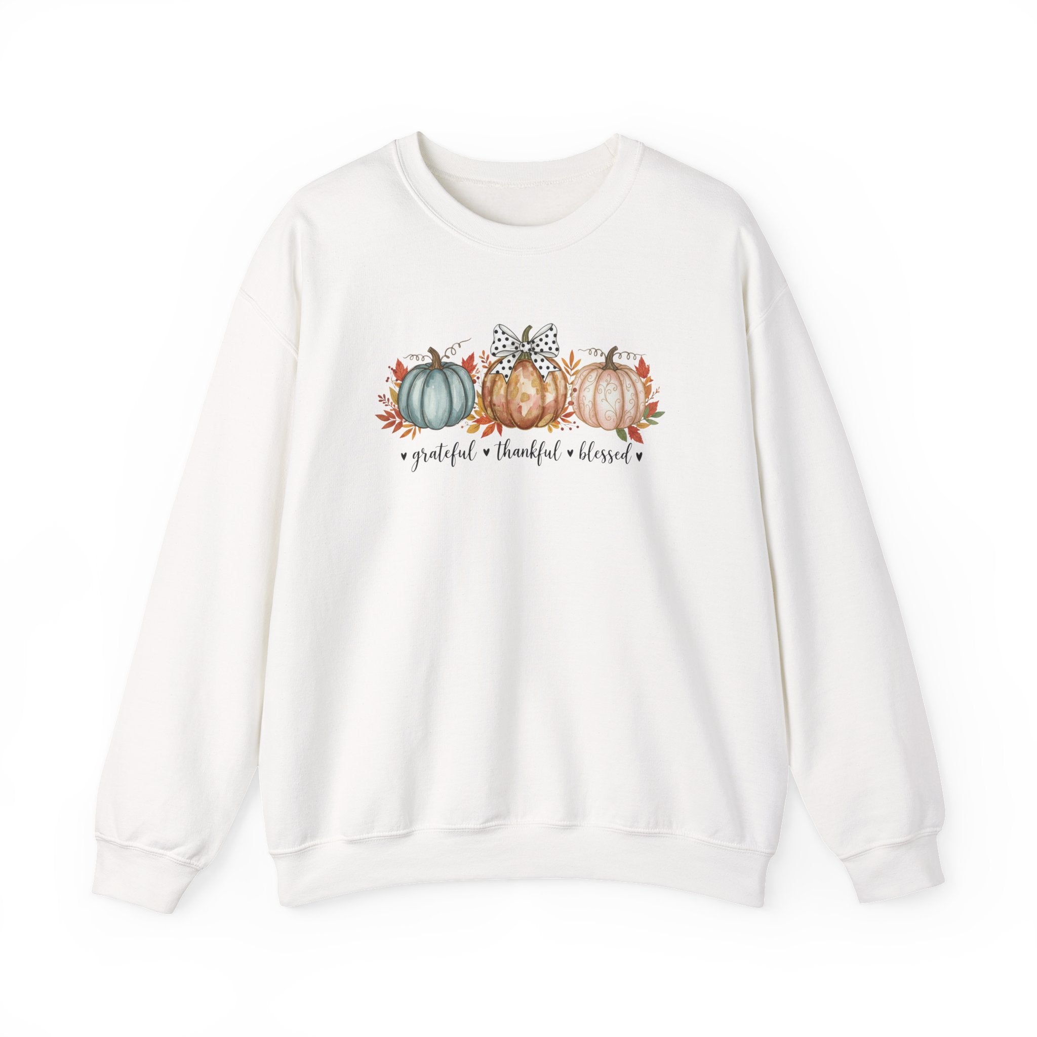 Grateful Thankful Blessed Pumpkin Sweatshirt, Pumpkin Woman Crewneck, Cozy Fall Autumn Sweater, Rustic Thanksgiving Tee, Harvest Season Pumpkin Top