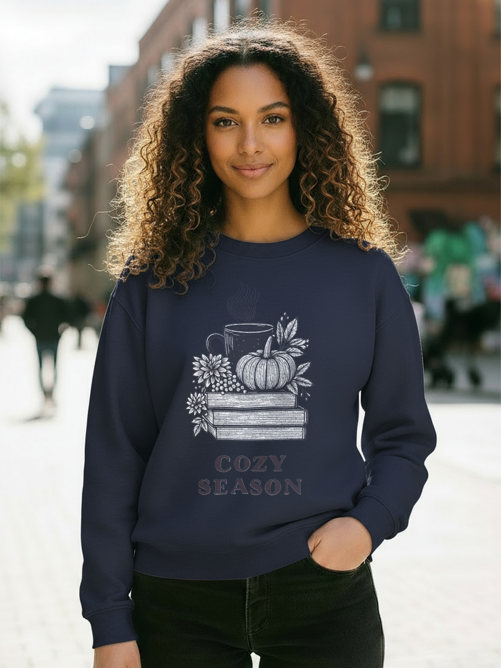 Cozy Season Sweatshirt, Vintage Reading Sweatshirt, Booklover Gift, Reader Gift, Librarian Sweatshirt, Bookworm Pullover, Bookish Crewneck