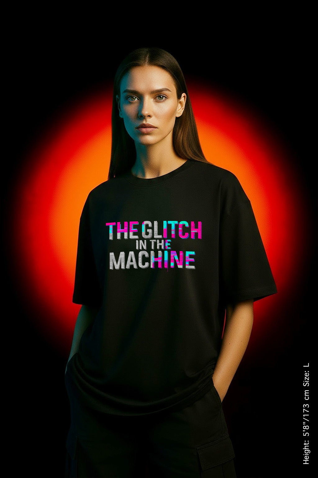 💀 The Glitch in the Machine Tee – You Weren’t Meant to Fit the Code. Glitch Art T-Shirt,  Unisex Graphic Tee, Cyberpunk Style Shirt, Perfect for Music Festivals, Casual Everyday Wear, Unique Gift.