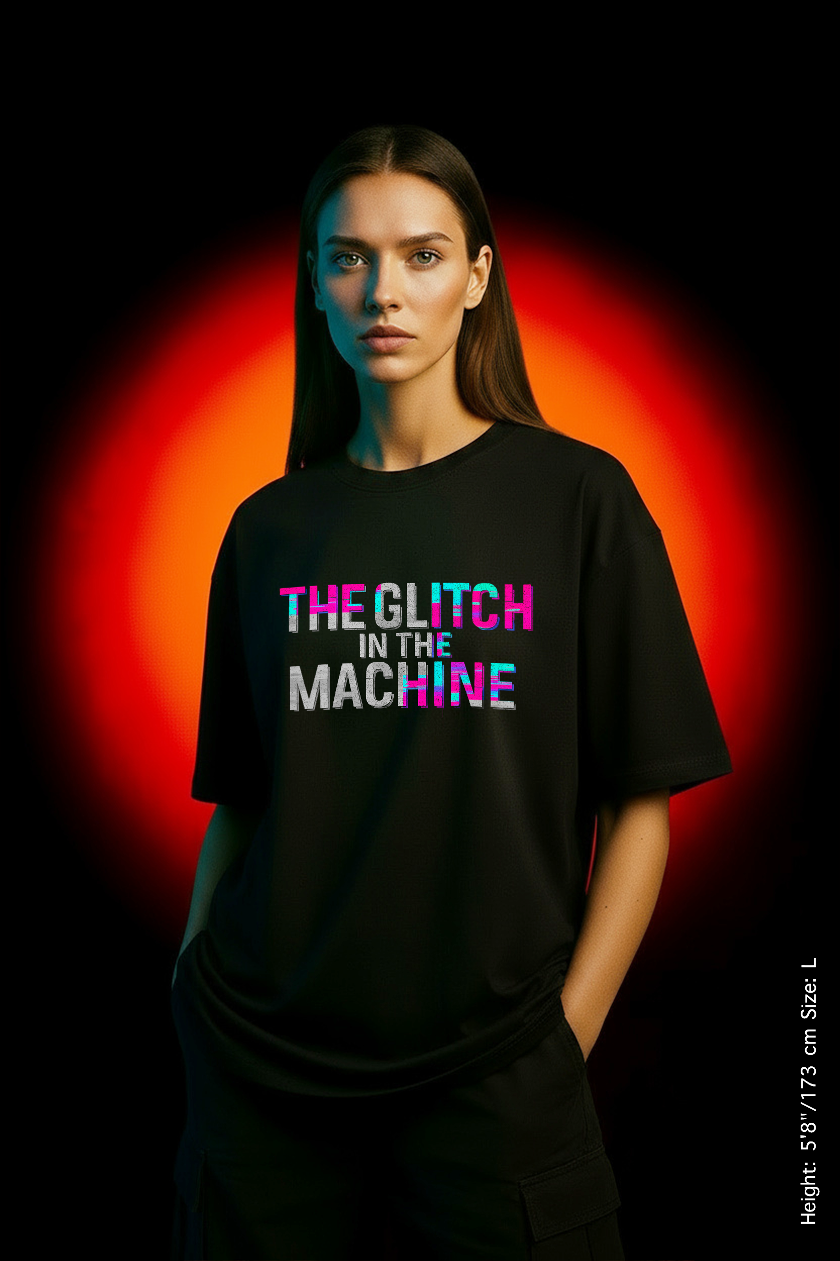 💀 The Glitch in the Machine Tee – You Weren’t Meant to Fit the Code. Glitch Art T-Shirt,  Unisex Graphic Tee, Cyberpunk Style Shirt, Perfect for Music Festivals, Casual Everyday Wear, Unique Gift.