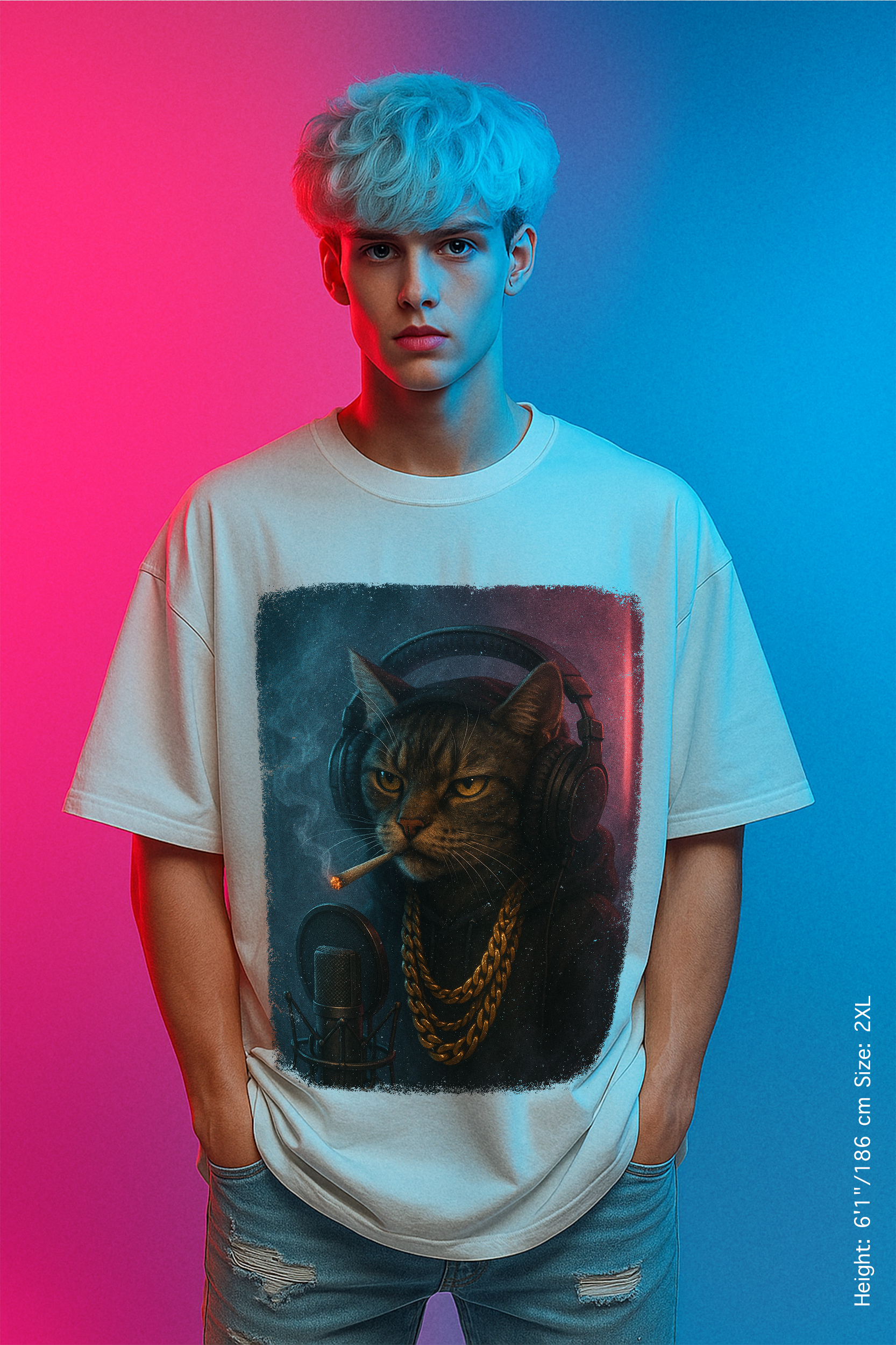 Studio Savage Tee. Unique Gift for Cat Lovers, Funny Cat Tee, Casual Wear, Perfect for Birthdays, Holidays, or Everyday