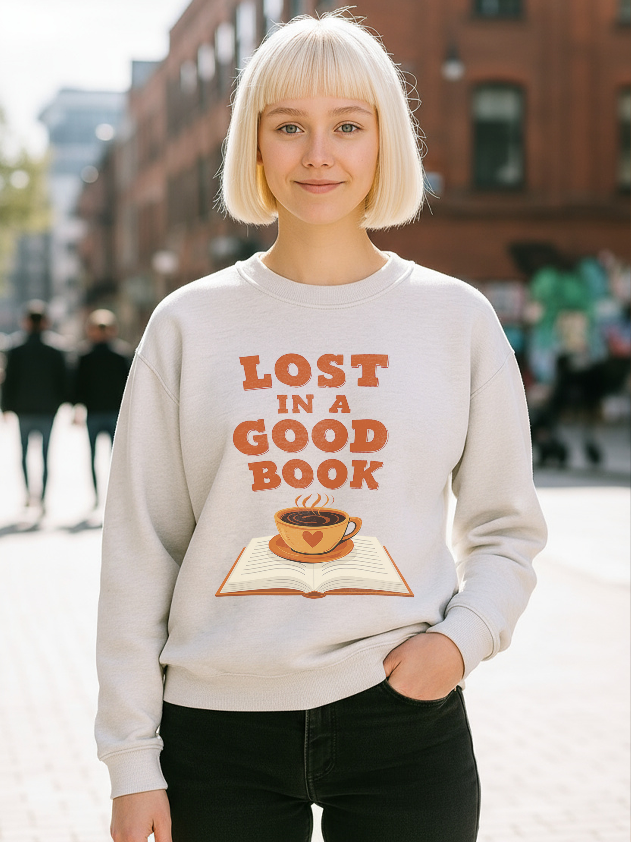 Lost in a Good Book Sweatshirt, Vintage Reading Sweatshirt, Booklover Gift, Reader Gift, Librarian Sweatshirt, Bookworm Pullover, Bookish Crewneck