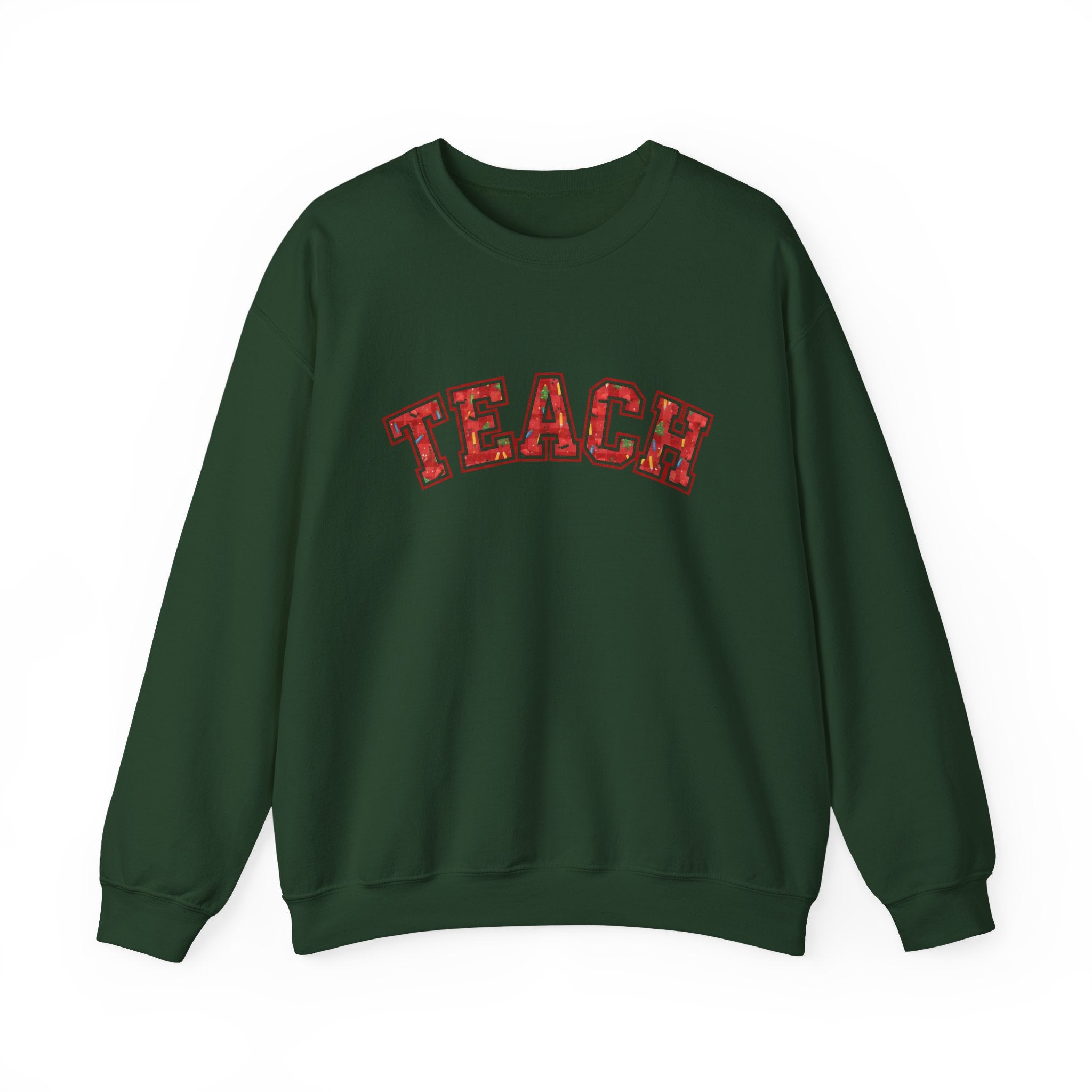 Thankful Teacher Sweatshirt, Teacher Christmas Crewneck, Holiday Teacher Shirt, Teacher Christmas Sweater, Teach Sweatshirt, Trendy Christmas Sweatshirt for Teacher, Cozy Teacher Gift