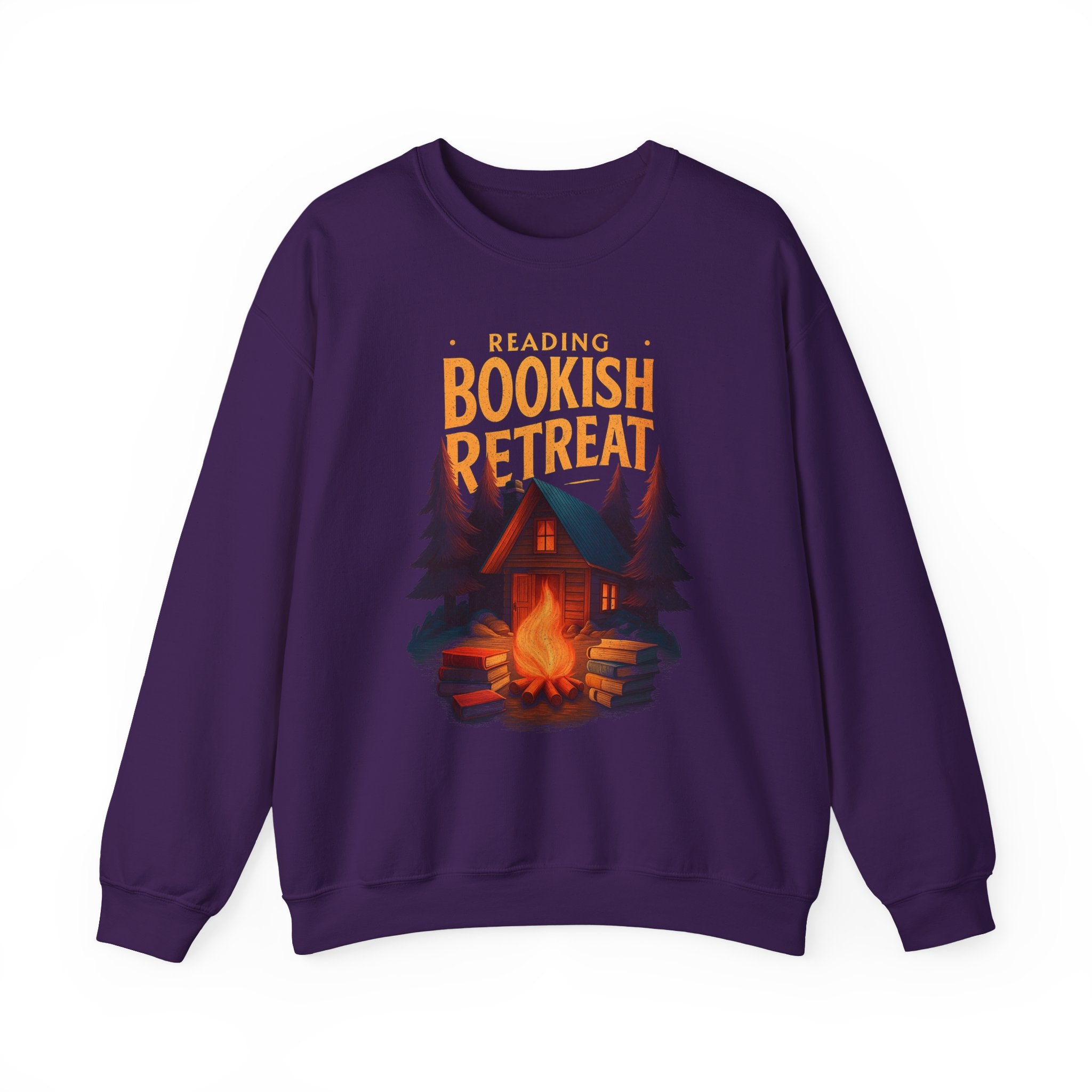 Reading Retreat Sweatshirt, Fall Bookish Crewneck, Gift For Book Lover, Autumn Cozy Readers Hoodie, Retro Fall Sweatshirt