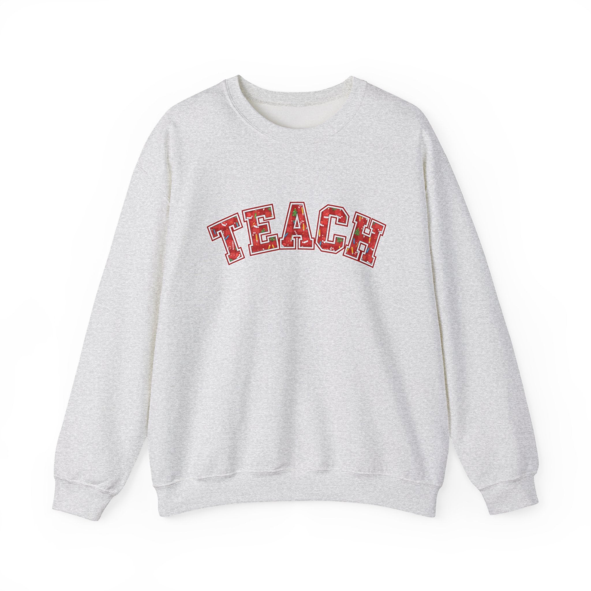 Thankful Teacher Sweatshirt, Teacher Christmas Crewneck, Holiday Teacher Shirt, Teacher Christmas Sweater, Teach Sweatshirt, Trendy Christmas Sweatshirt for Teacher, Cozy Teacher Gift