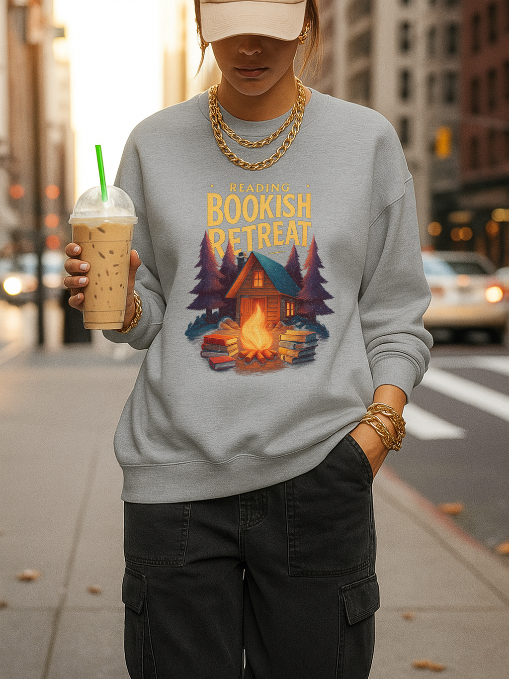Reading Bookish Retreat Vintage Sweatshirt, Vintage Reading Sweatshirt, Booklover Gift, Reader Gift, Librarian Sweatshirt, Bookworm Pullover, Bookish Crewneck