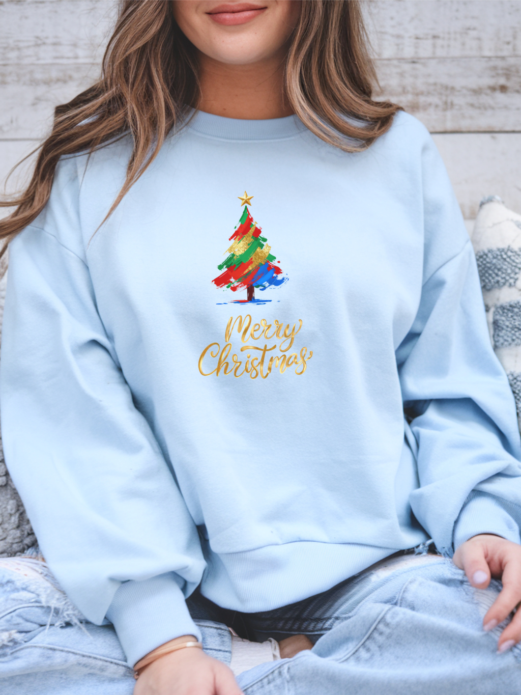 Christmas Tree Sweatshirt, Merry Christmas Crewneck, Christmas Tree Sweater, Christmas Tree Sweatshirt for Women, Christmas Pine Tree Shirt, Christian Christmas Shirt