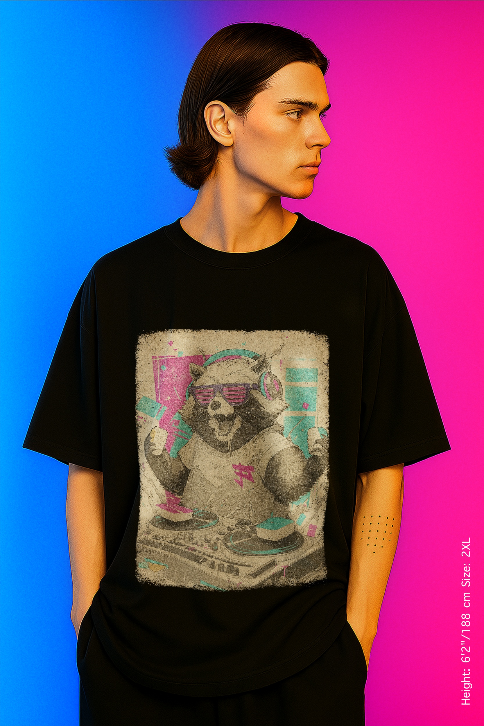 Raccoon Rollout Tee – Chaos on the Decks, Unisex Garment-Dyed Tee, Music Lover Gift, Animal Lover Apparel, Retro Vibe Shirt, Festival Wear