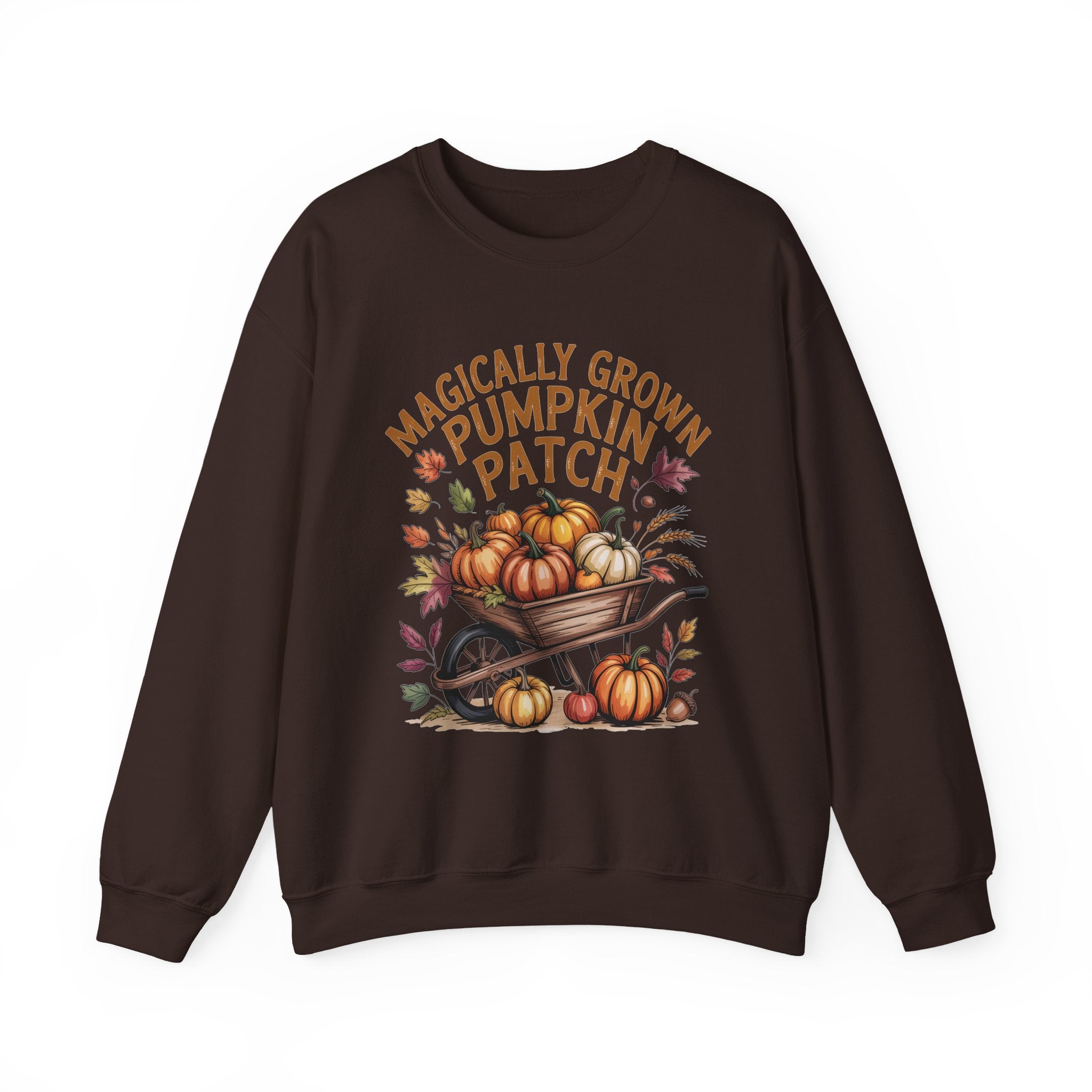 Magically Grown Pumpkin Patch Sweatshirt, Cozy Fall Sweatshirt, Autumn Pumpkin Lover Pullover, Vintage Fall Crewneck, Thanksgiving Shirt, Farmhouse Aesthetic