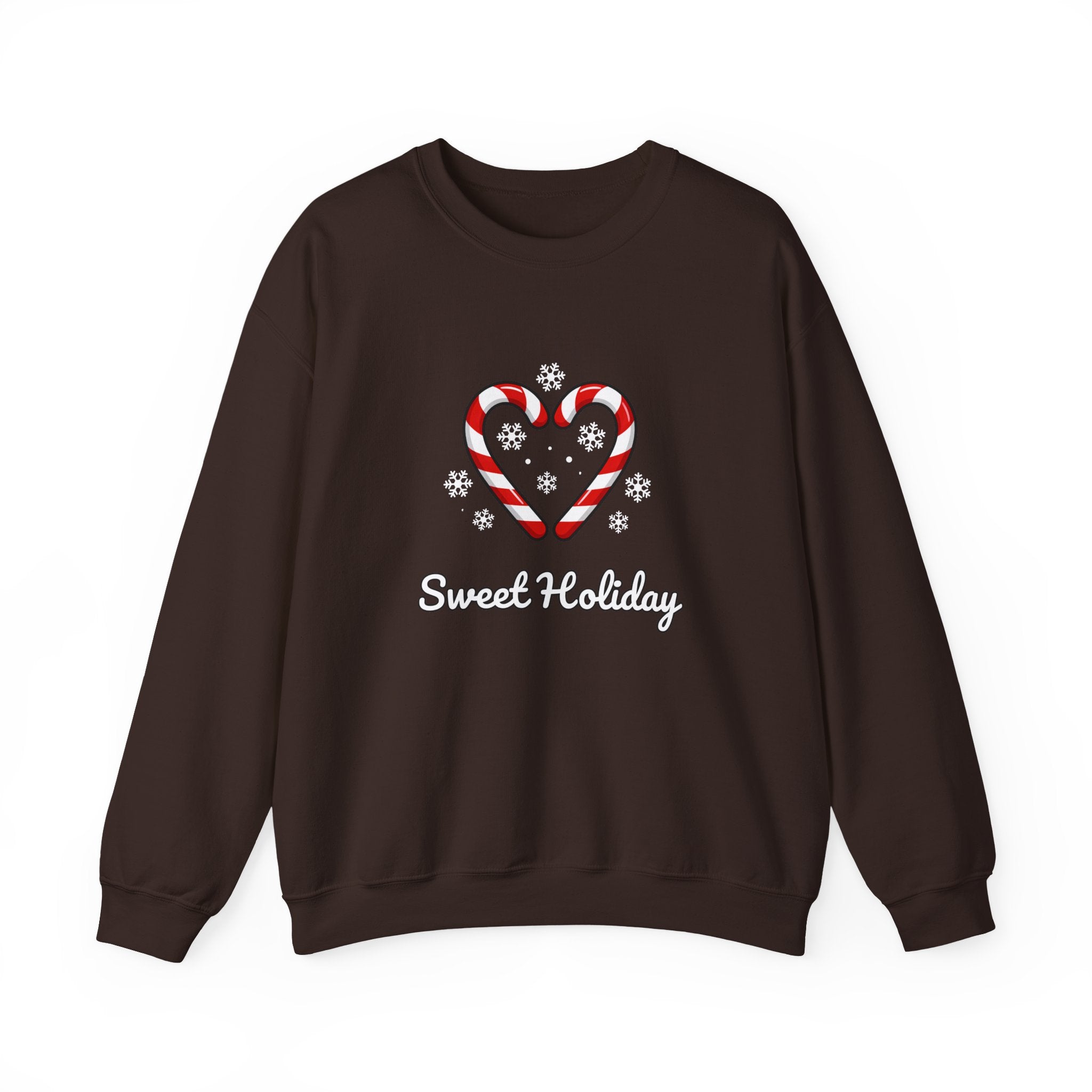 Sweet Holiday Sweatshirt, Candy Cane Heart Christmas Sweater, Snowflake Winter Sweater, Cute Xmas Crewneck for Women, Christmas Sweatshirt for Women