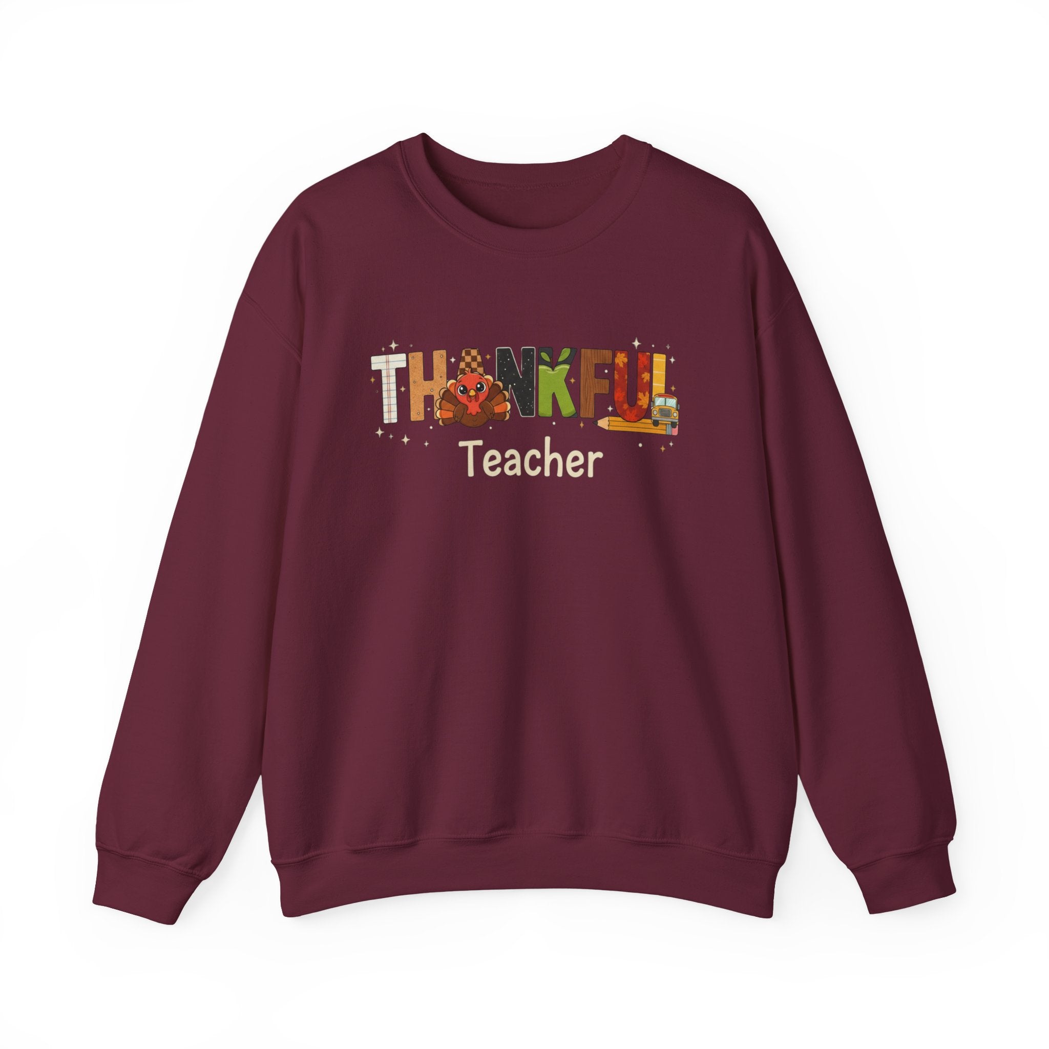 Thankful Teacher Sweatshirt, Turkey Teacher Crewneck, Thanksgiving Teacher Shirt, Kindergarten Teacher Sweatshirt, First Grade Teacher Shirt, Teacher Gift
