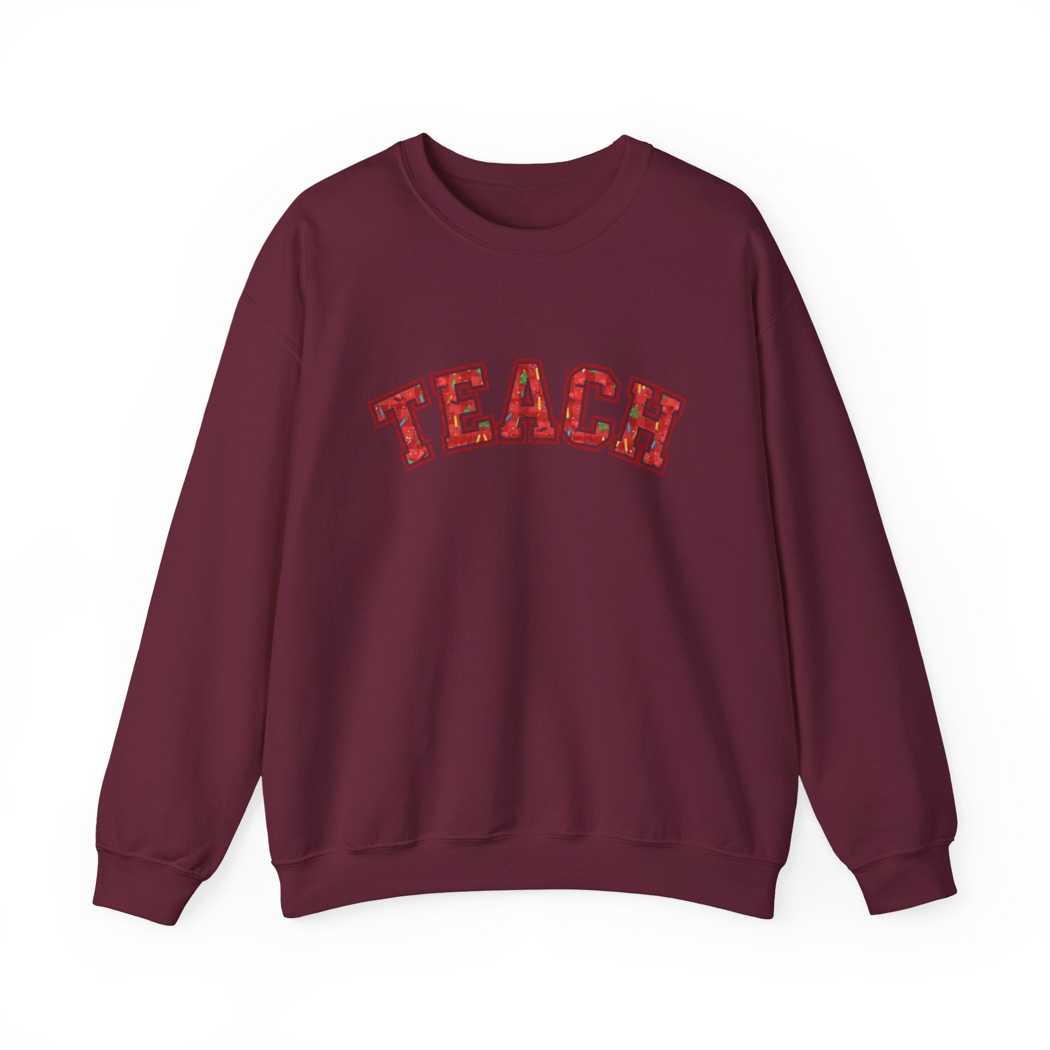 Thankful Teacher Sweatshirt, Teacher Christmas Crewneck, Holiday Teacher Shirt, Teacher Christmas Sweater, Teach Sweatshirt, Trendy Christmas Sweatshirt for Teacher, Cozy Teacher Gift