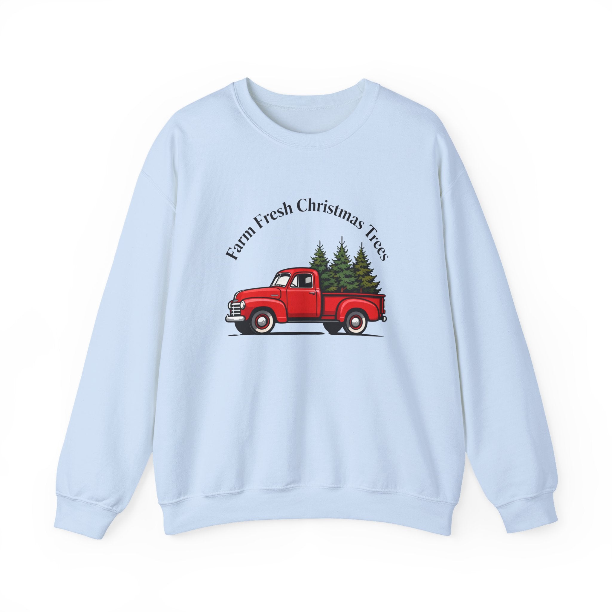 Farm Fresh Christmas Tree Sweatshirt, Christmas Crewneck for Women, Christmas Tree Shirt, Woman's Holiday Sweatshirt, Women's Xmas Tee
