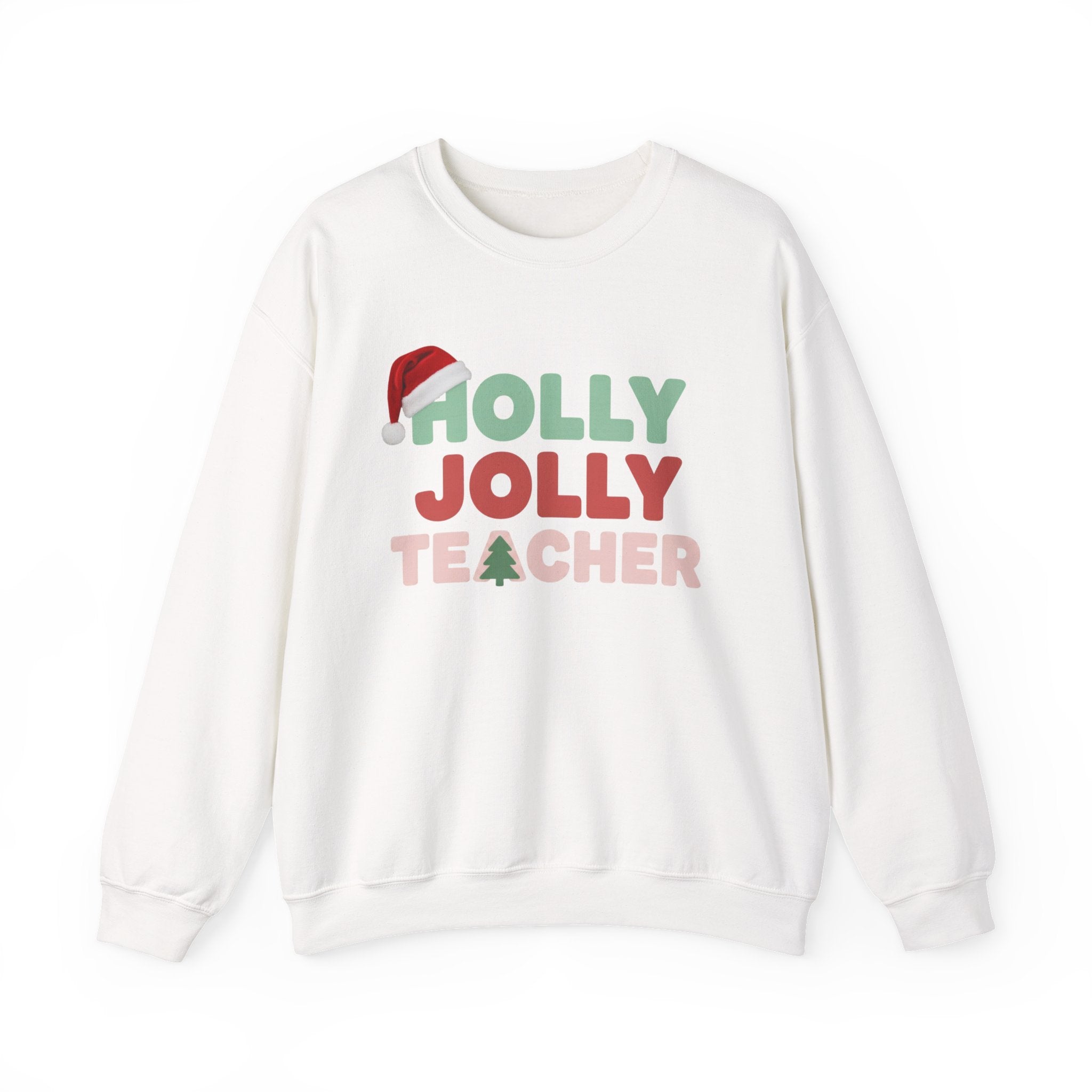 Holly Jolly Teacher Christmas Sweatshirt, Merry Christmas Teachers Crewneck, Holly Jolly Teacher Xmas Sweater, Teacher Party Sweatshirt, Gift for Teacher