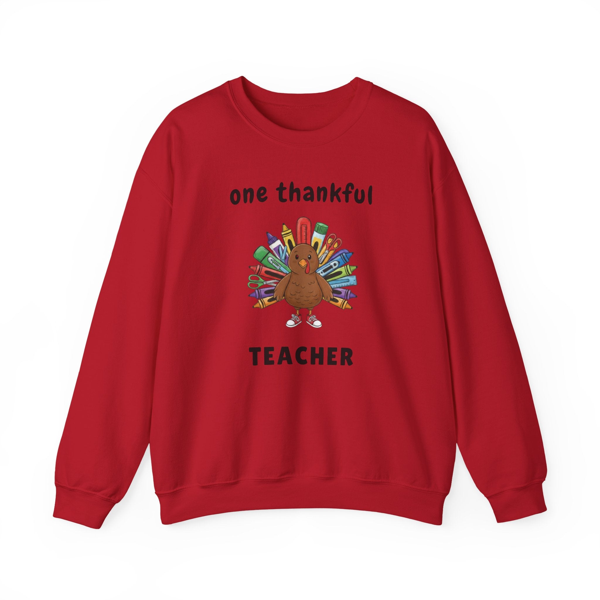 One Thankful Teacher Sweatshirt, Funny Turkey Crewneck, Thanksgiving Teacher Shirt, Fall Teacher Sweater, Cozy Teacher Gift, Autumn Sweatshirt