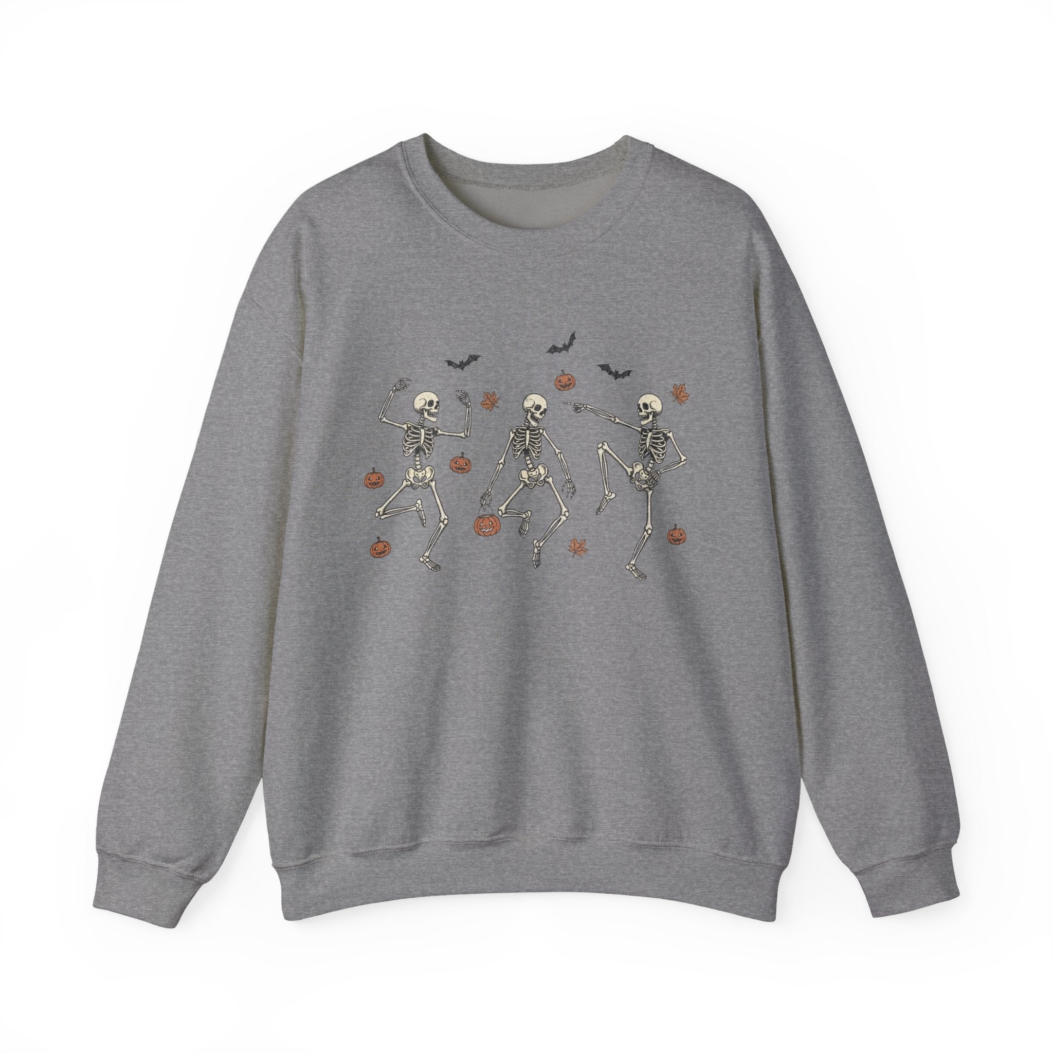 Dancing Bones Crewneck – Fall's Favorite Undead Fit, Unisex Heavy Blend™ Crewneck Sweatshirt