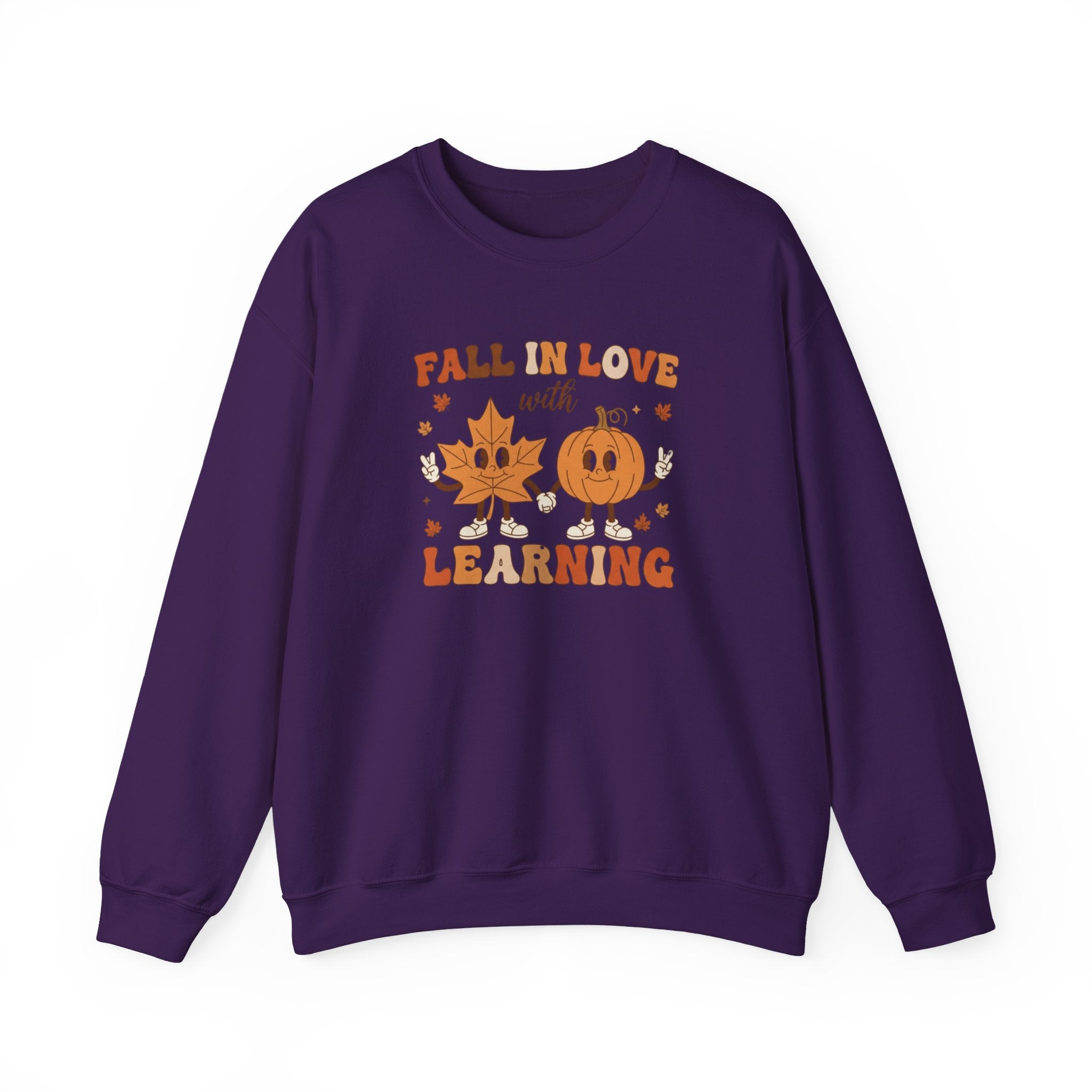 Groovy Teacher Sweatshirt, Teacher Fall Crewneck, Fall In Love With Learning Teacher Sweater, Trick or Teach Teacher, Thanksgiving Teacher Shirt