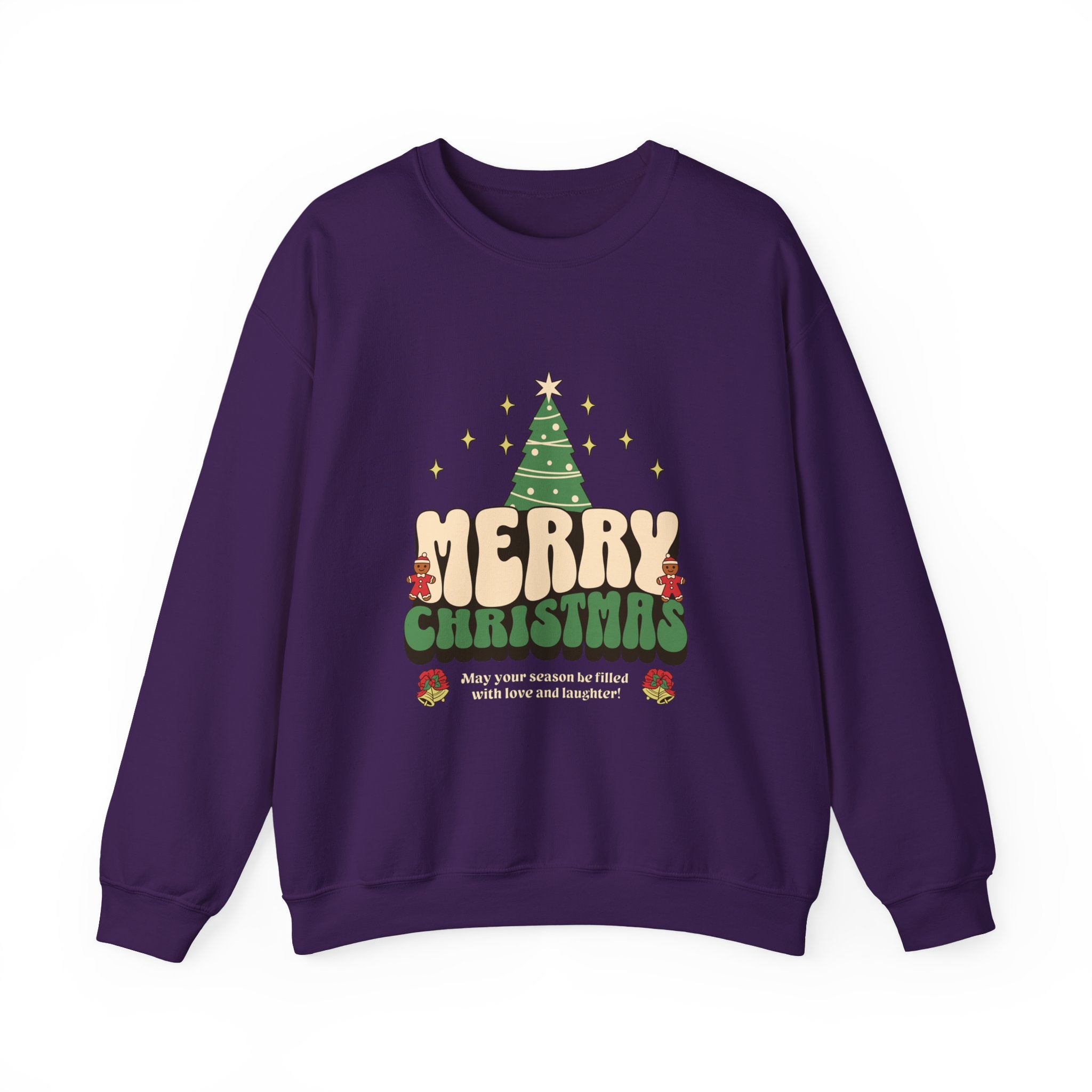 Merry Christmas Sweatshirt, Retro Christmas Tree Sweatshirt, Vintage Holiday Pullover, Cozy Winter Crewneck, Xmas Gift for Her, Festive Retro Shirt
